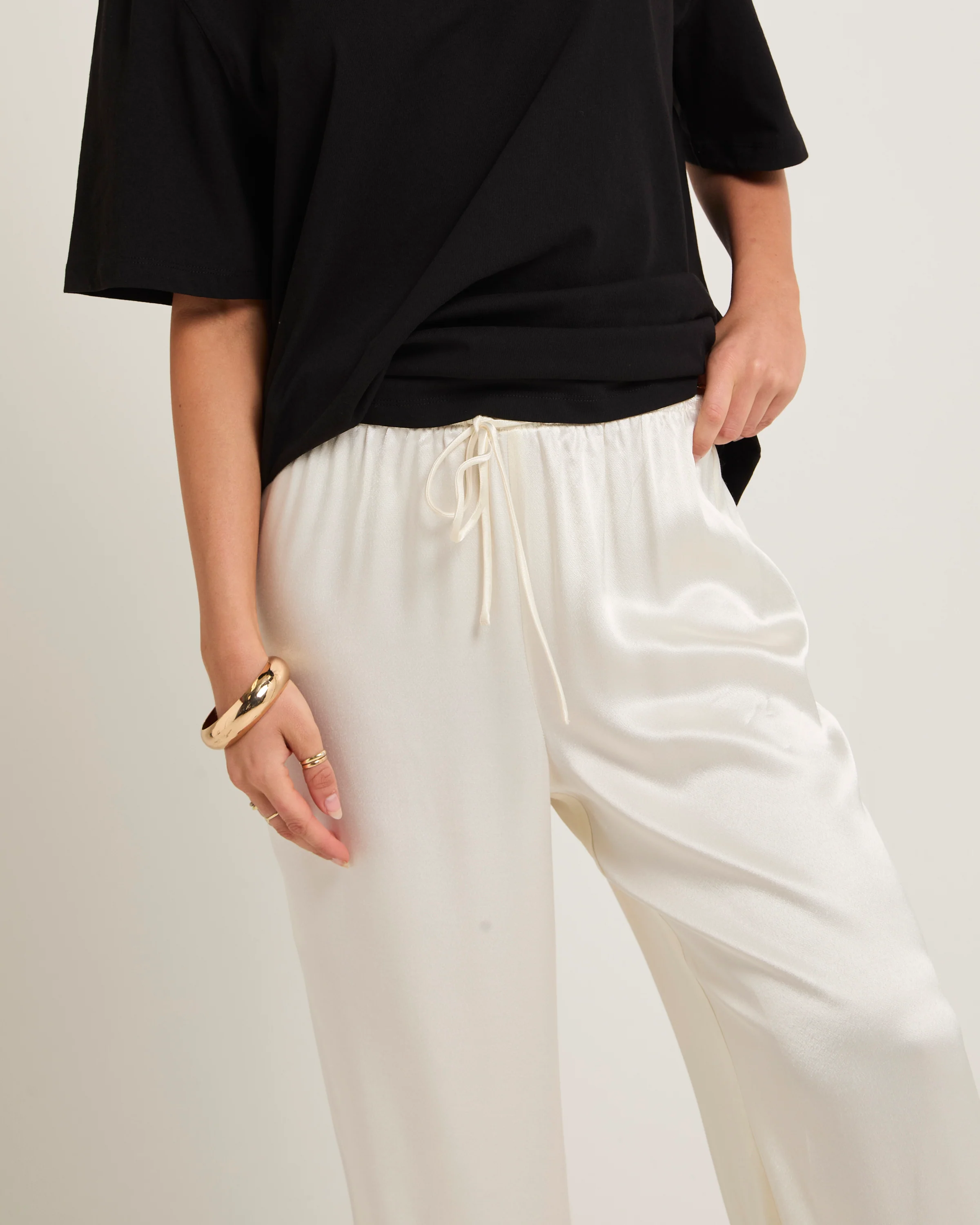 Meredith Satin Mid Rise Pants - Image 5