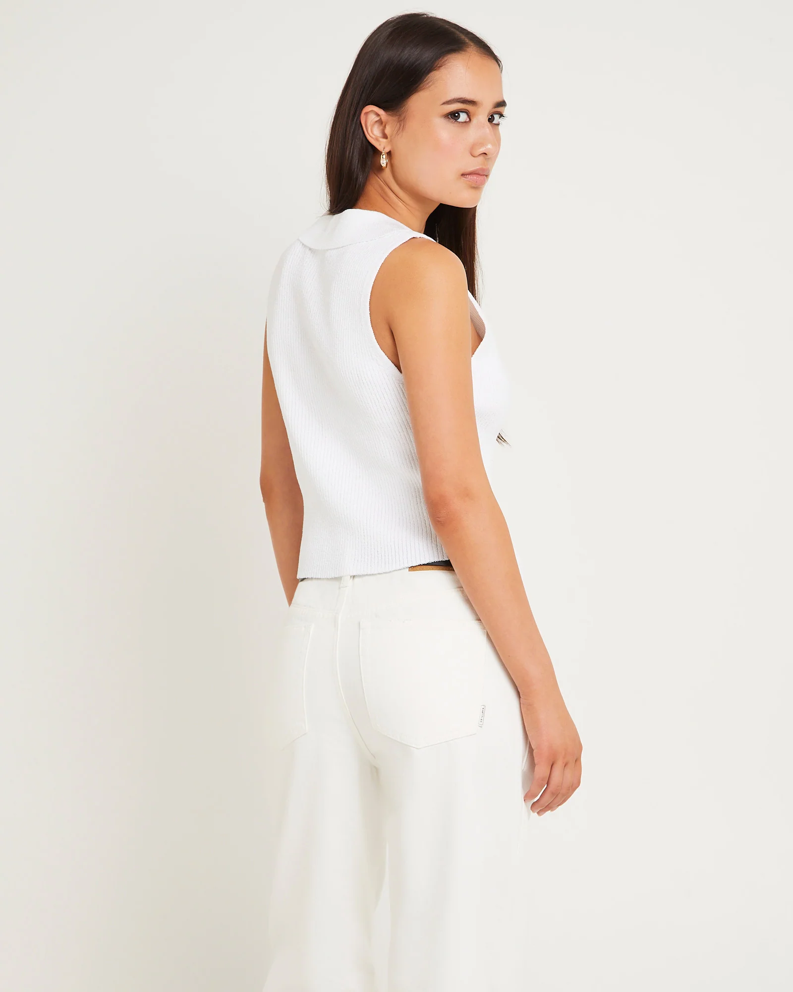 Meryl Ribbed Collar Knit Top - Image 4