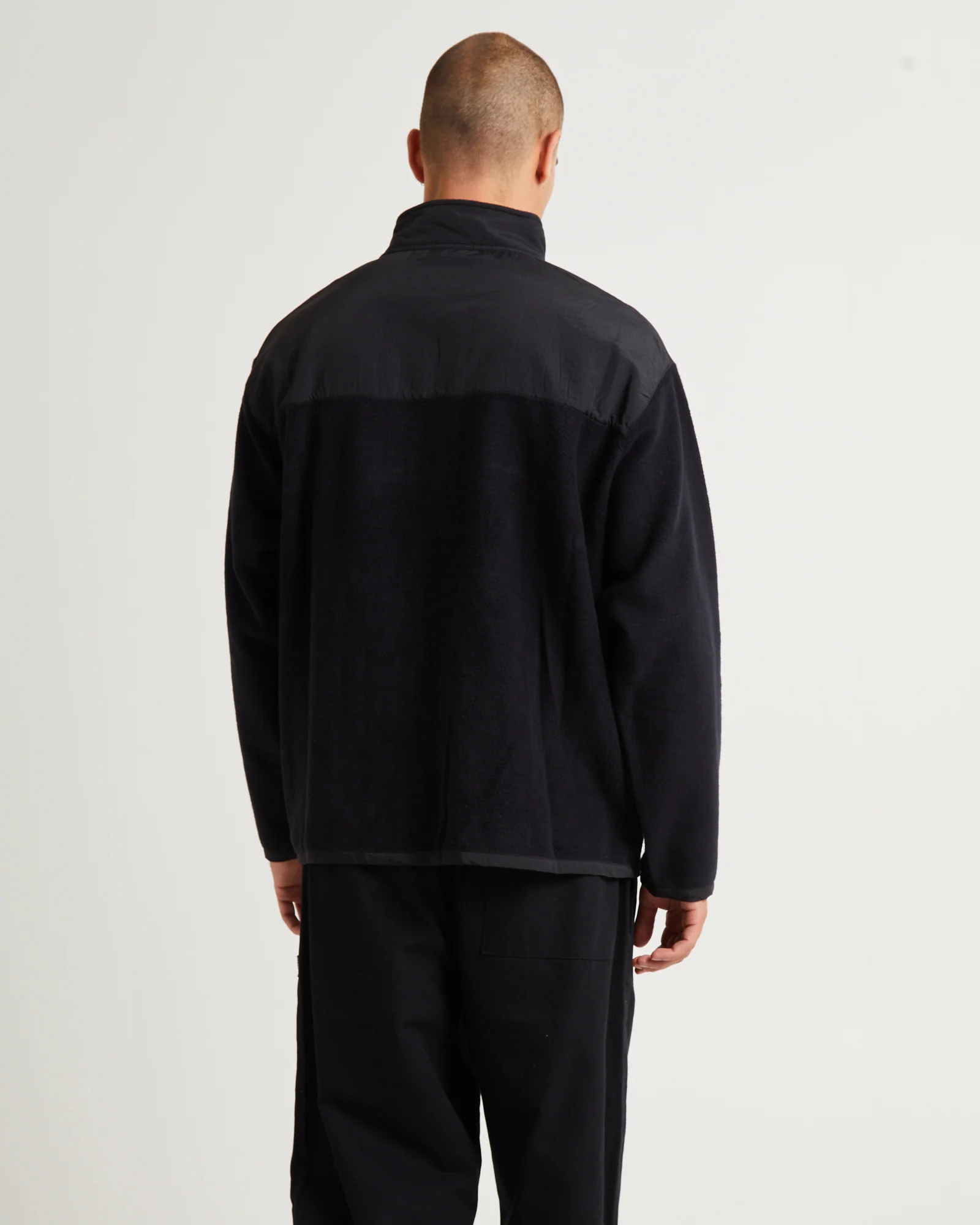Message Recycled Fleece Pullover Black - Image 2