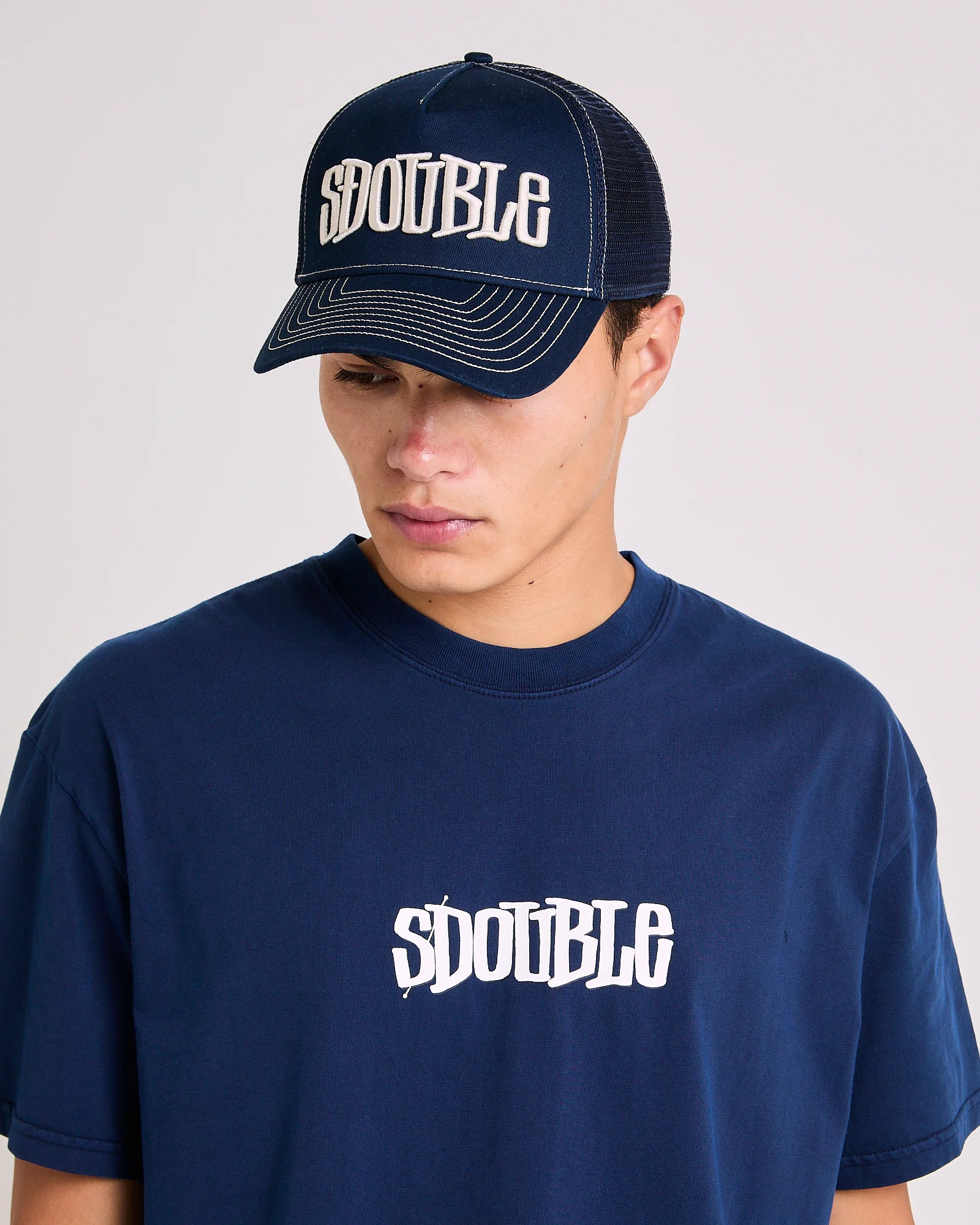 Mid-Block Curved Peak Trucker Cap - Image 2