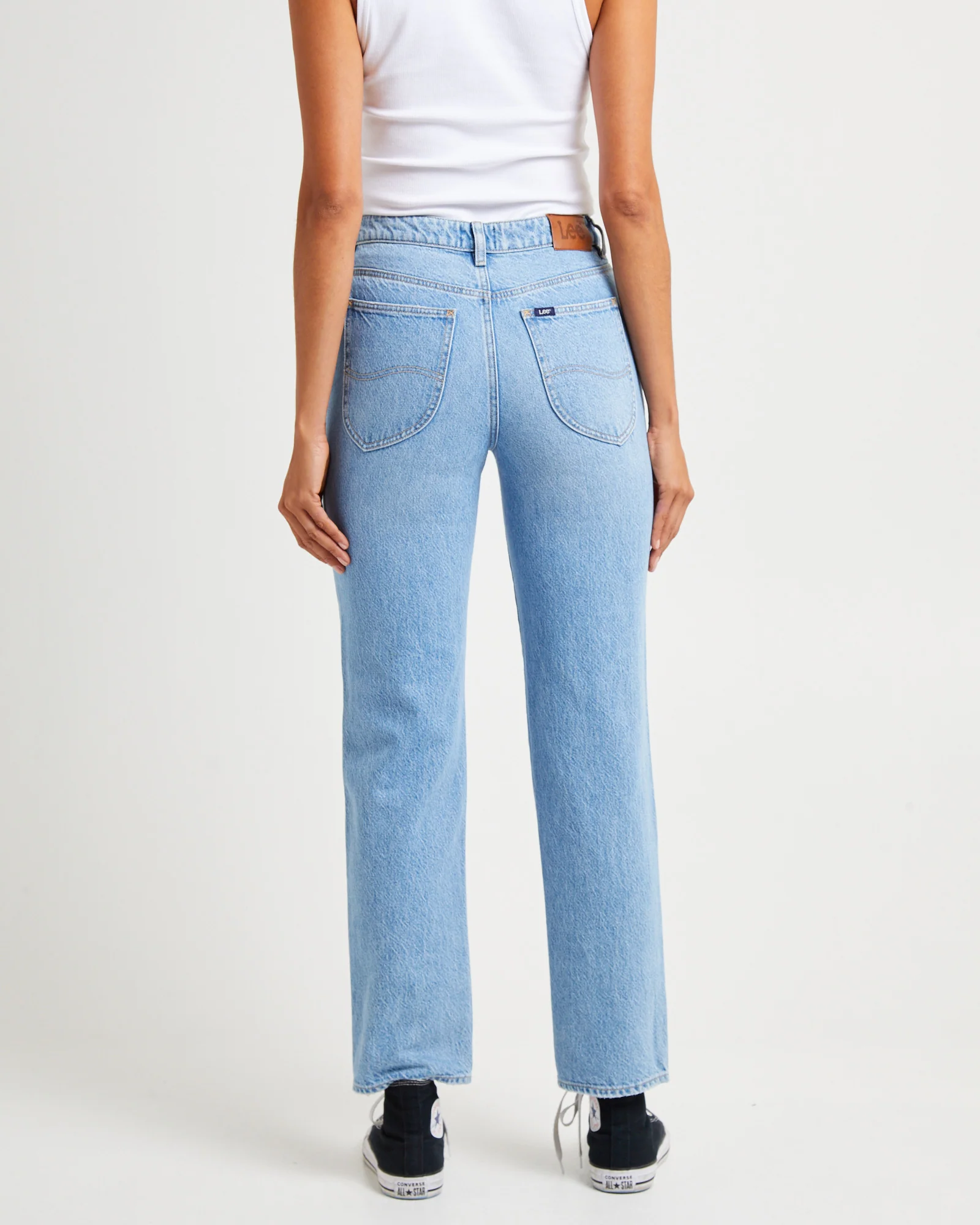 Mid Slim Straight Denim Jeans Lafayette Blue - Image 2