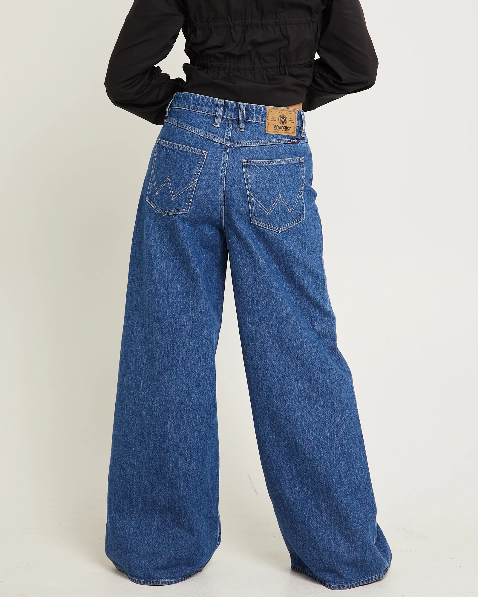 Mid Stevie Relaxed Denim Jeans Kick Drum Blue - Image 3