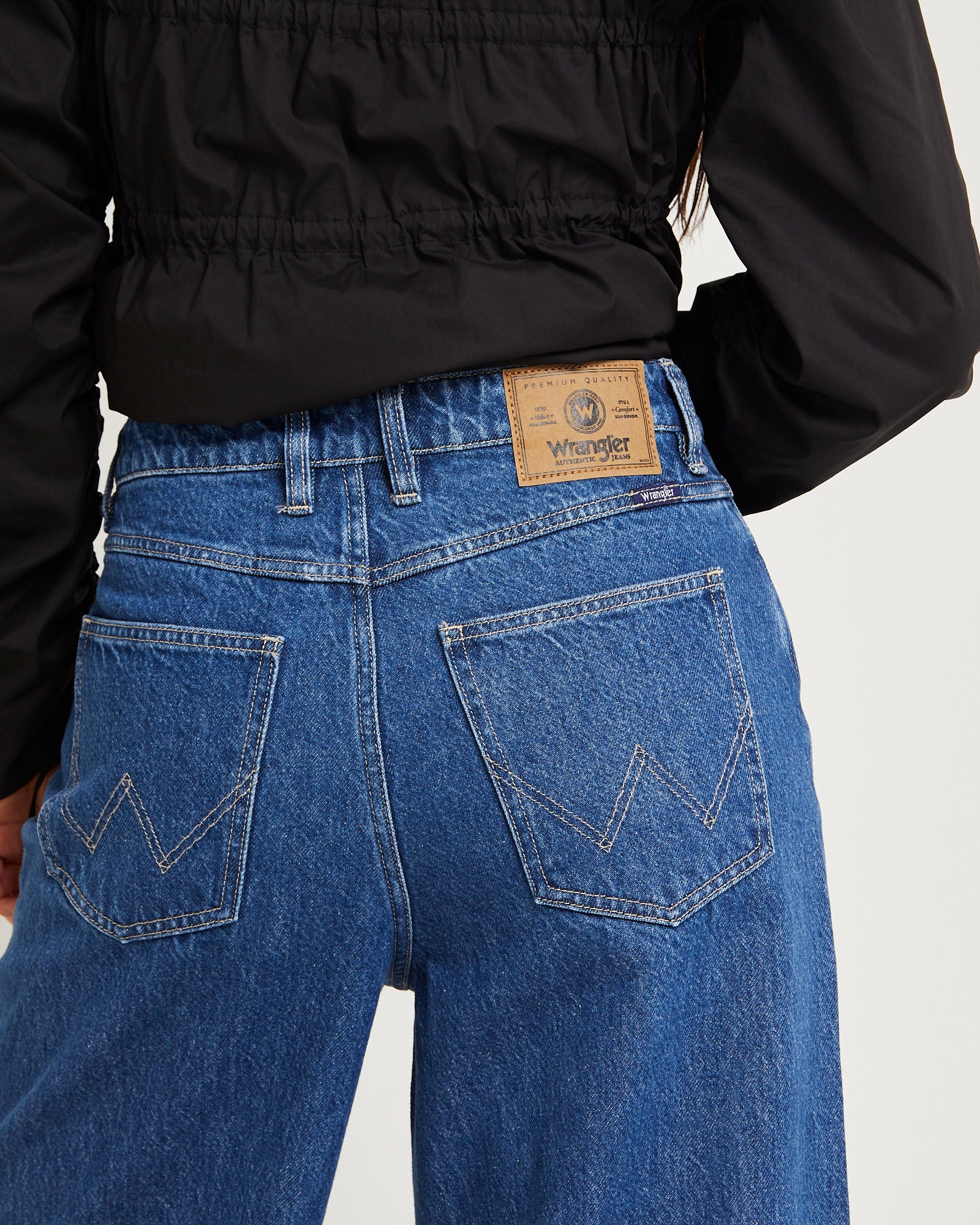 Mid Stevie Relaxed Denim Jeans Kick Drum Blue - Image 5