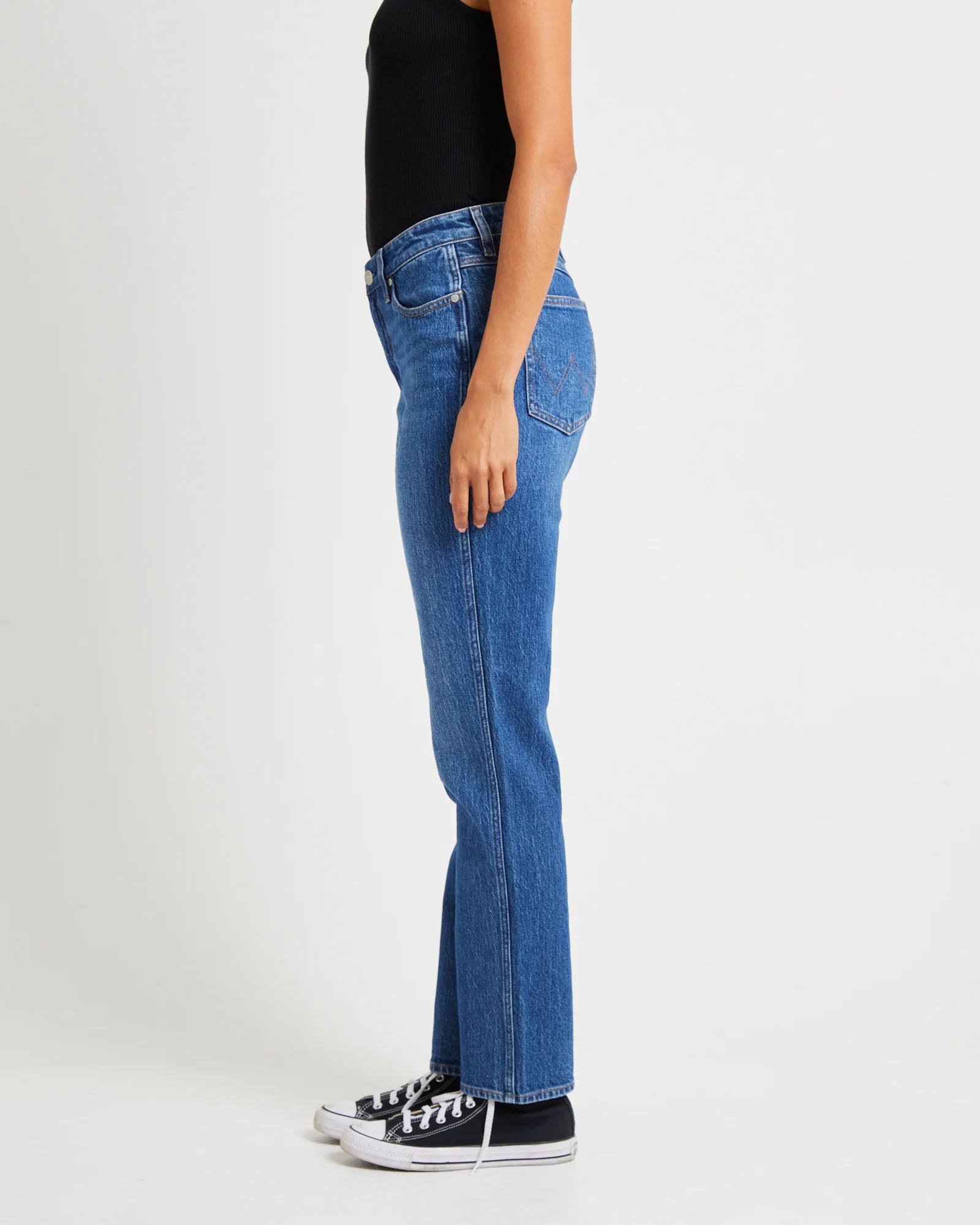 Mid Tori Slim Straight Denim Jeans  5 Year Fade - Image 4