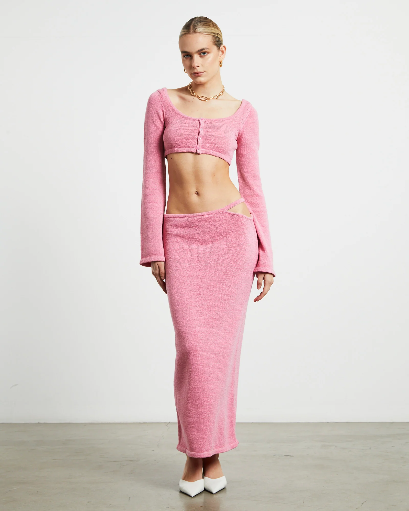 Mika Knit Strap Midi Skirt - Image 3