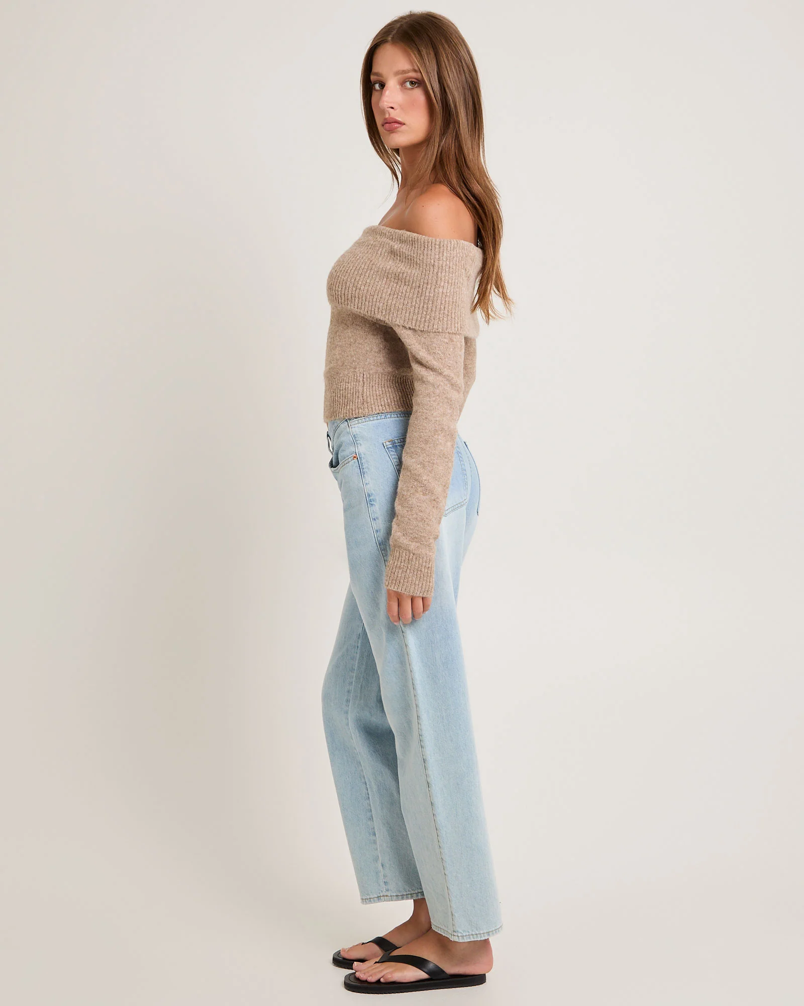 Milly Off Shoulder Knit Sweater - Image 4