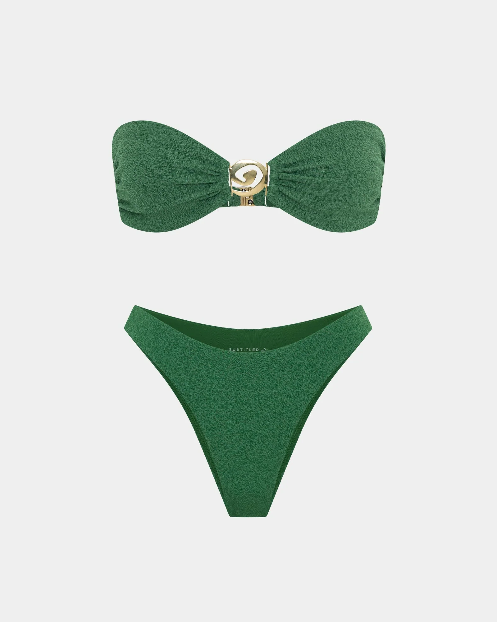 Milos Textured Bandeau Bikini Bikini  Set - Image 4