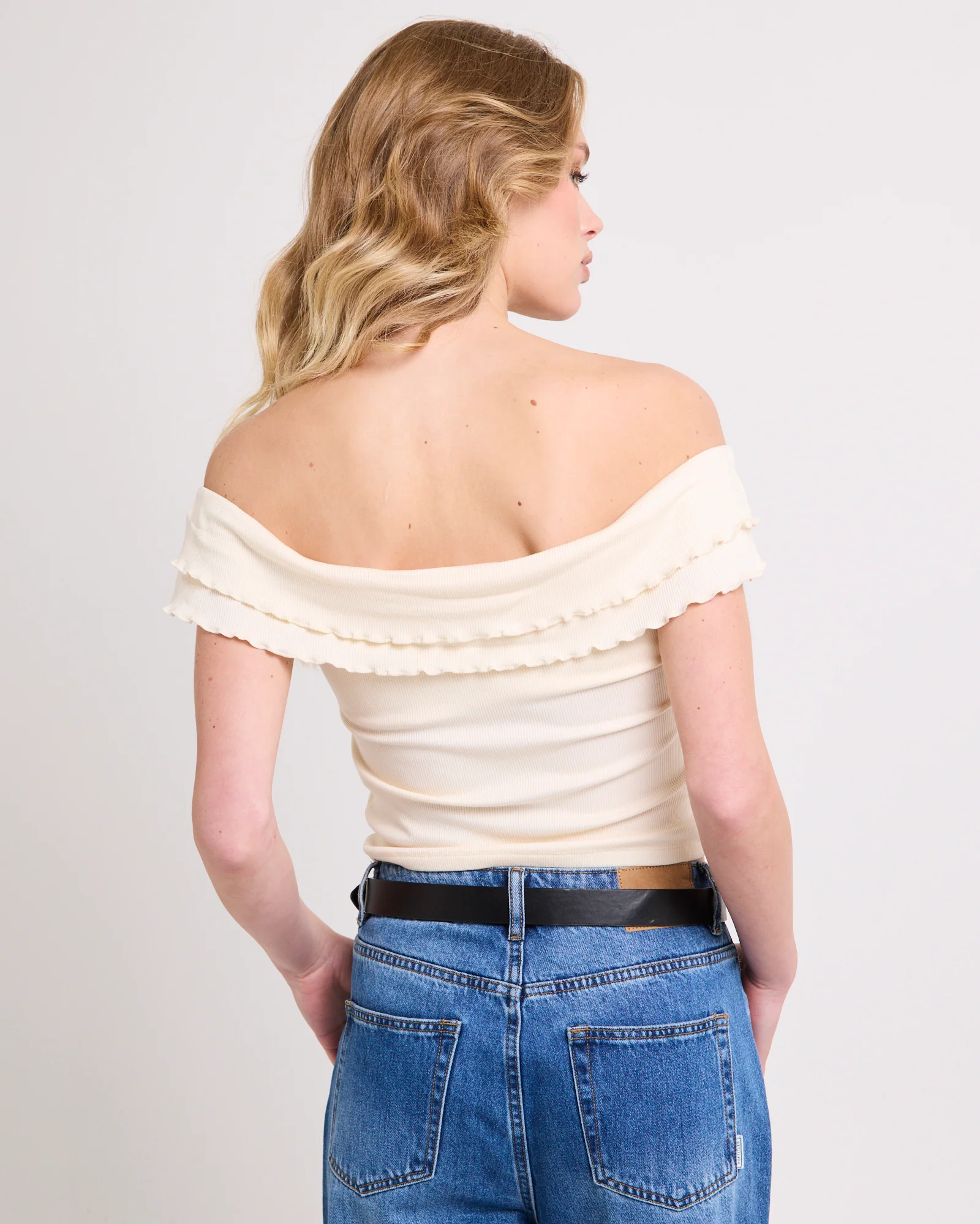 Mily Rib Ruffle Top - Image 2