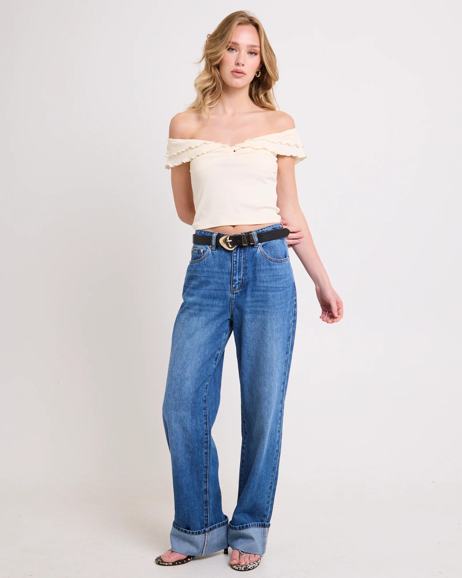 Mily Rib Ruffle Top - Image 3