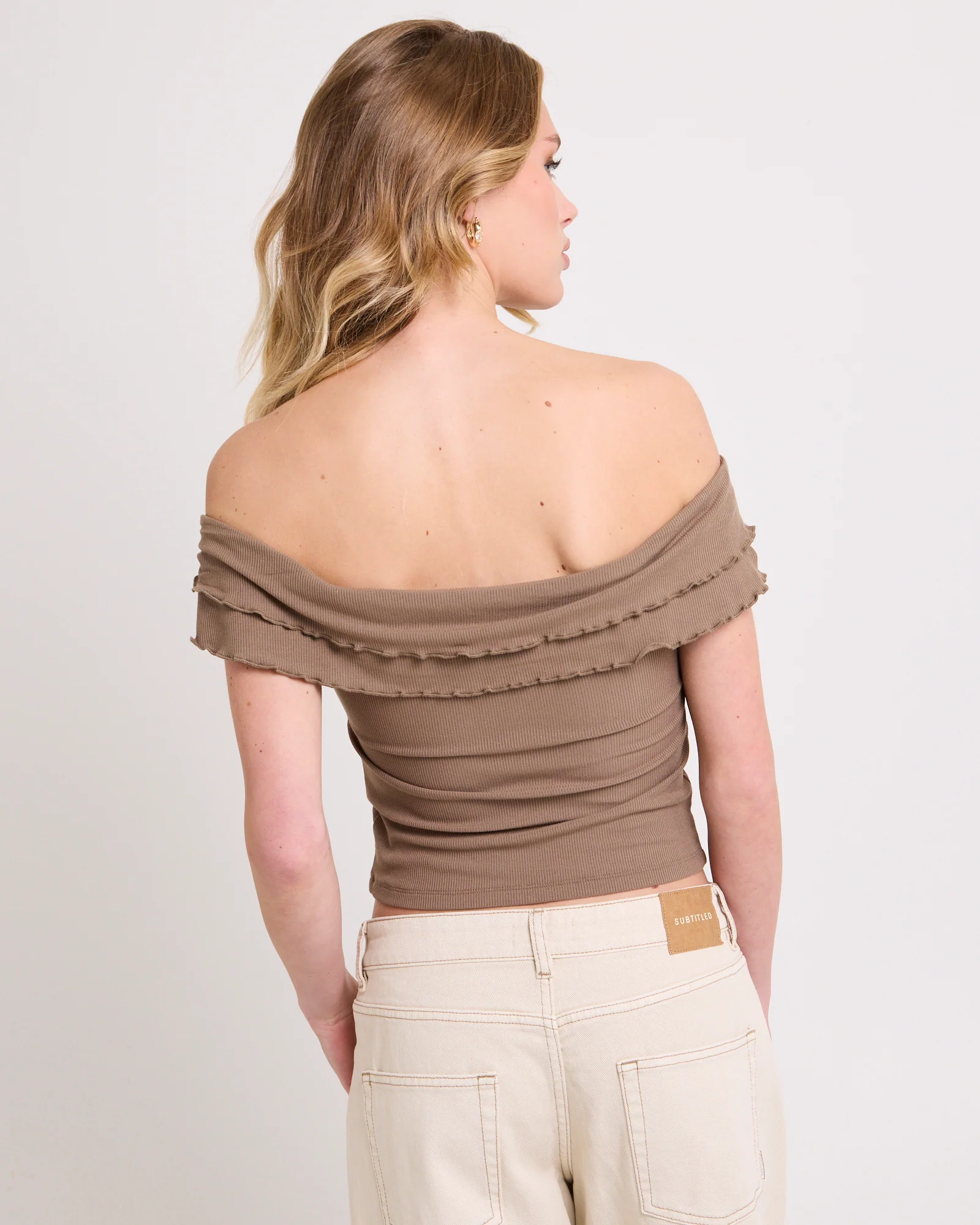 Mily Rib Ruffle Top - Image 3