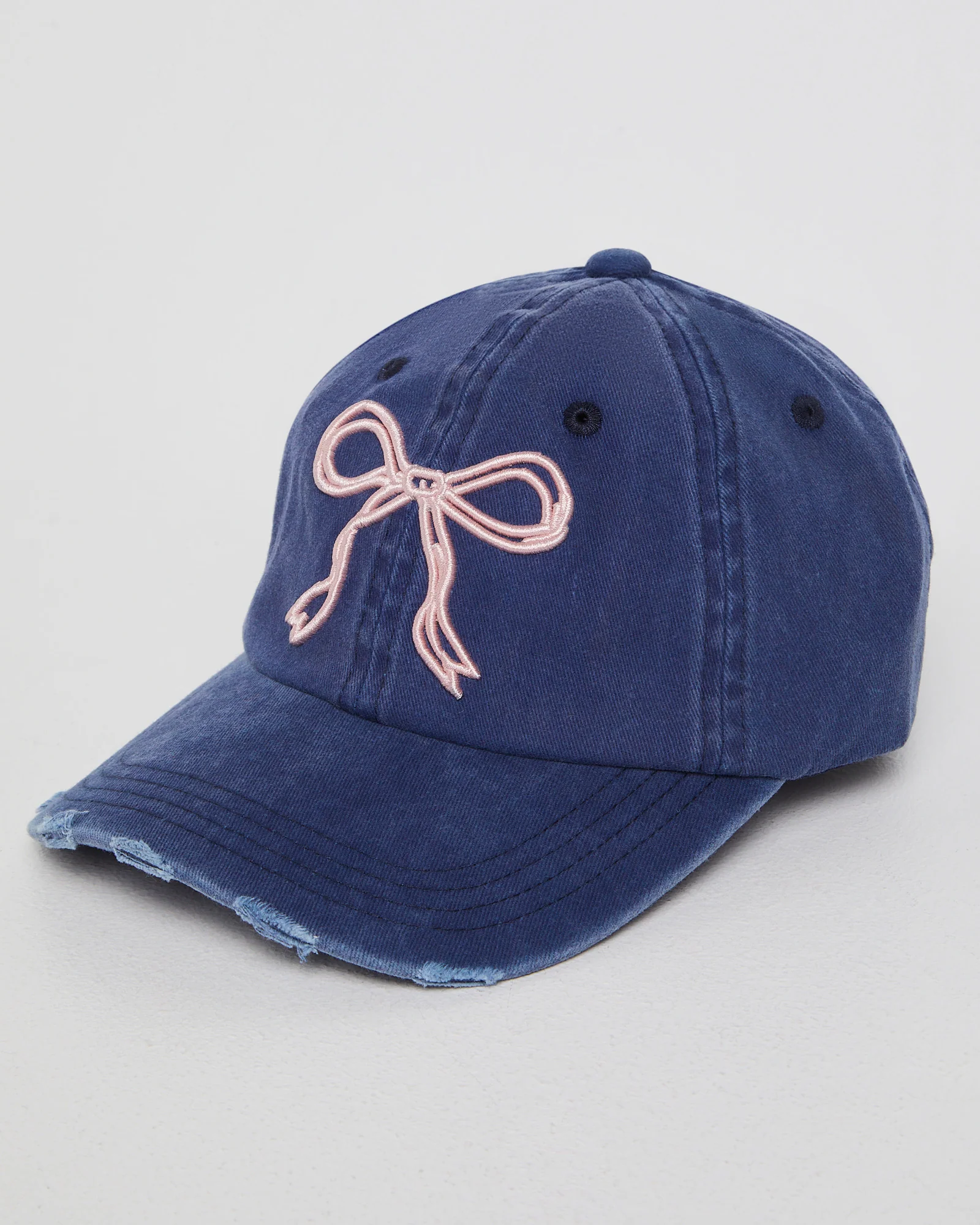 Mimi Bow Distressed Cap - Image 2
