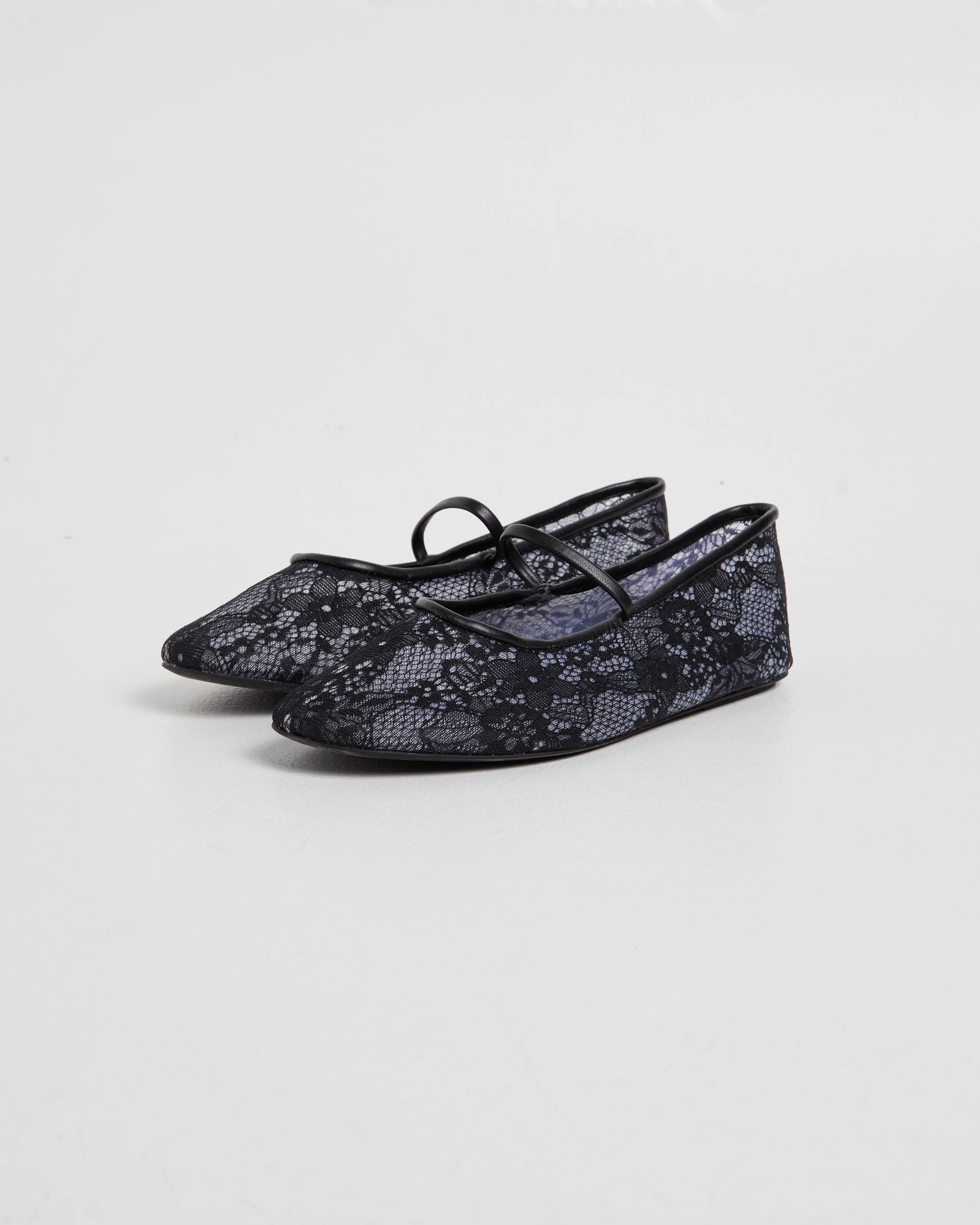 Monamour Ballet Flat Black Lace - Image 2