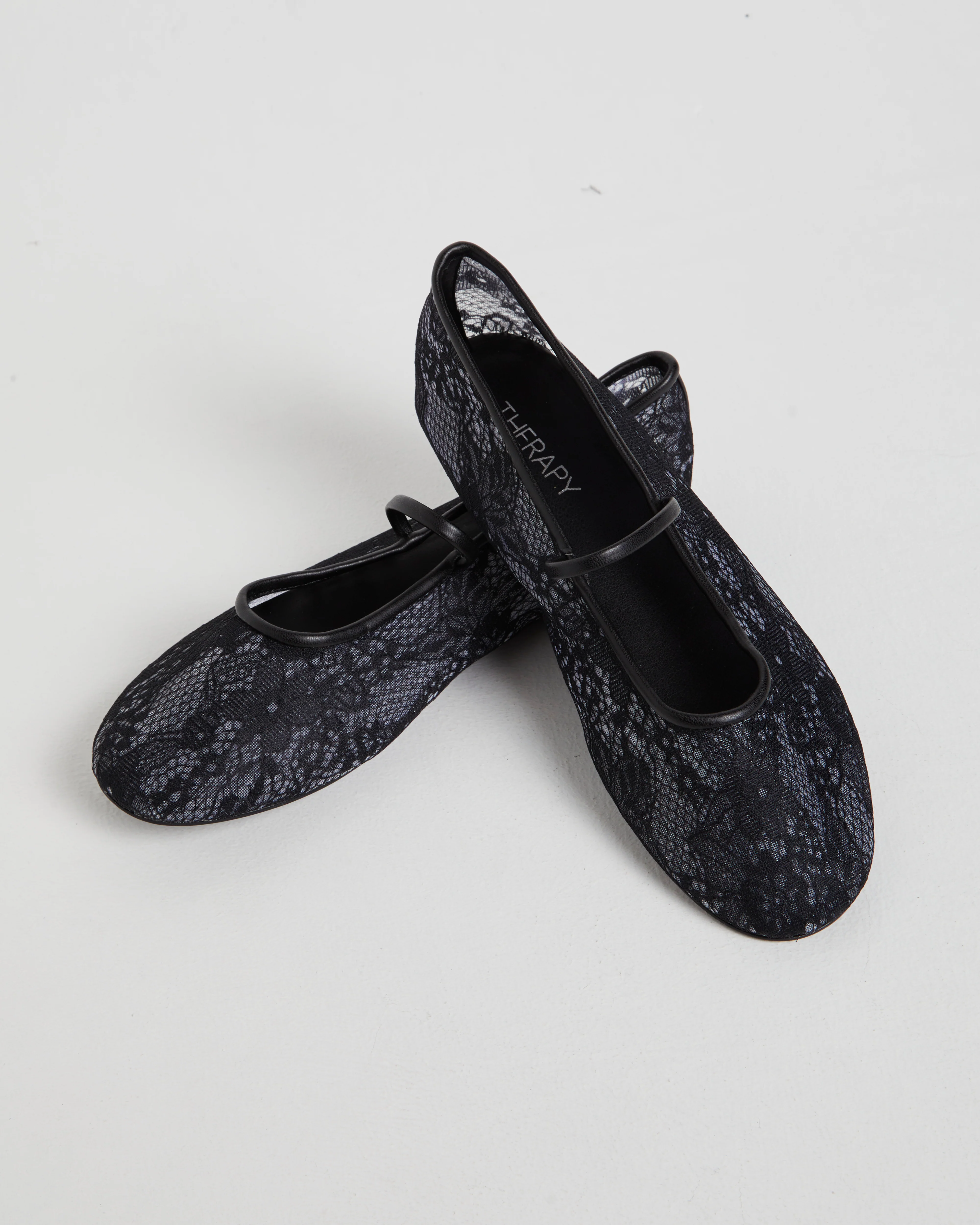 Monamour Ballet Flat Black Lace - Image 4