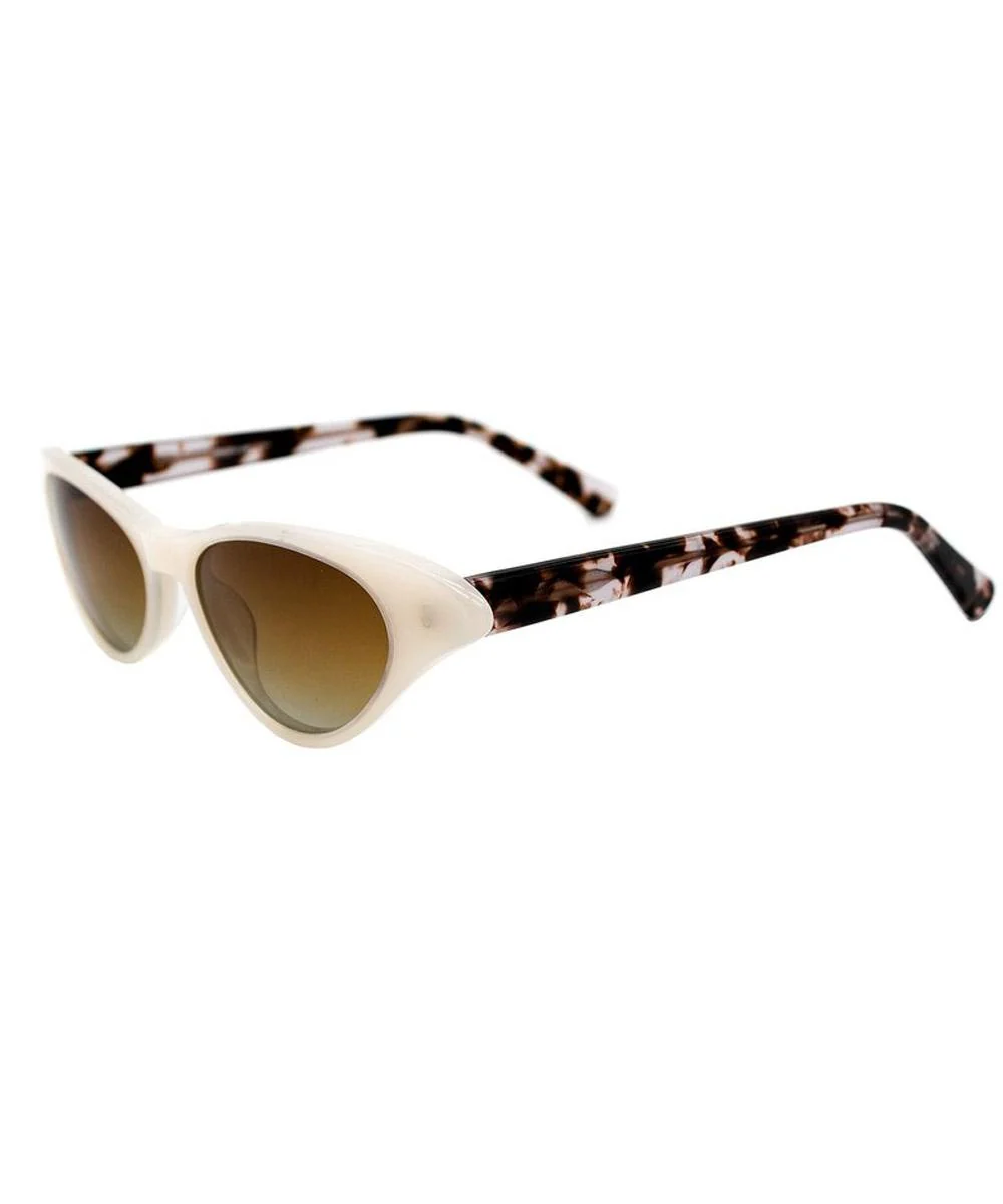 Monroe Milky Cream White Sunglasses - Image 2