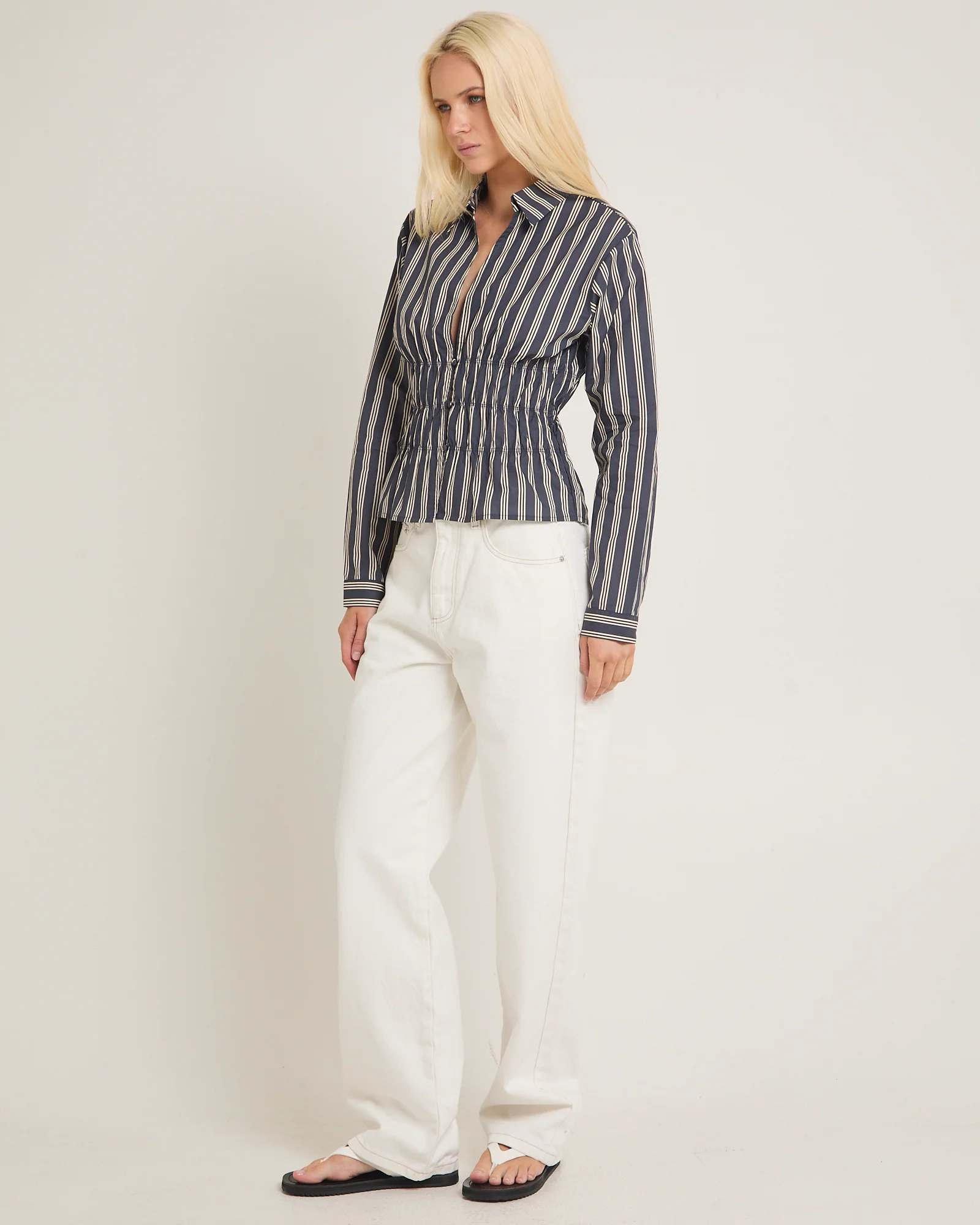 Monty Gathered Long Sleeve Shirt - Image 4