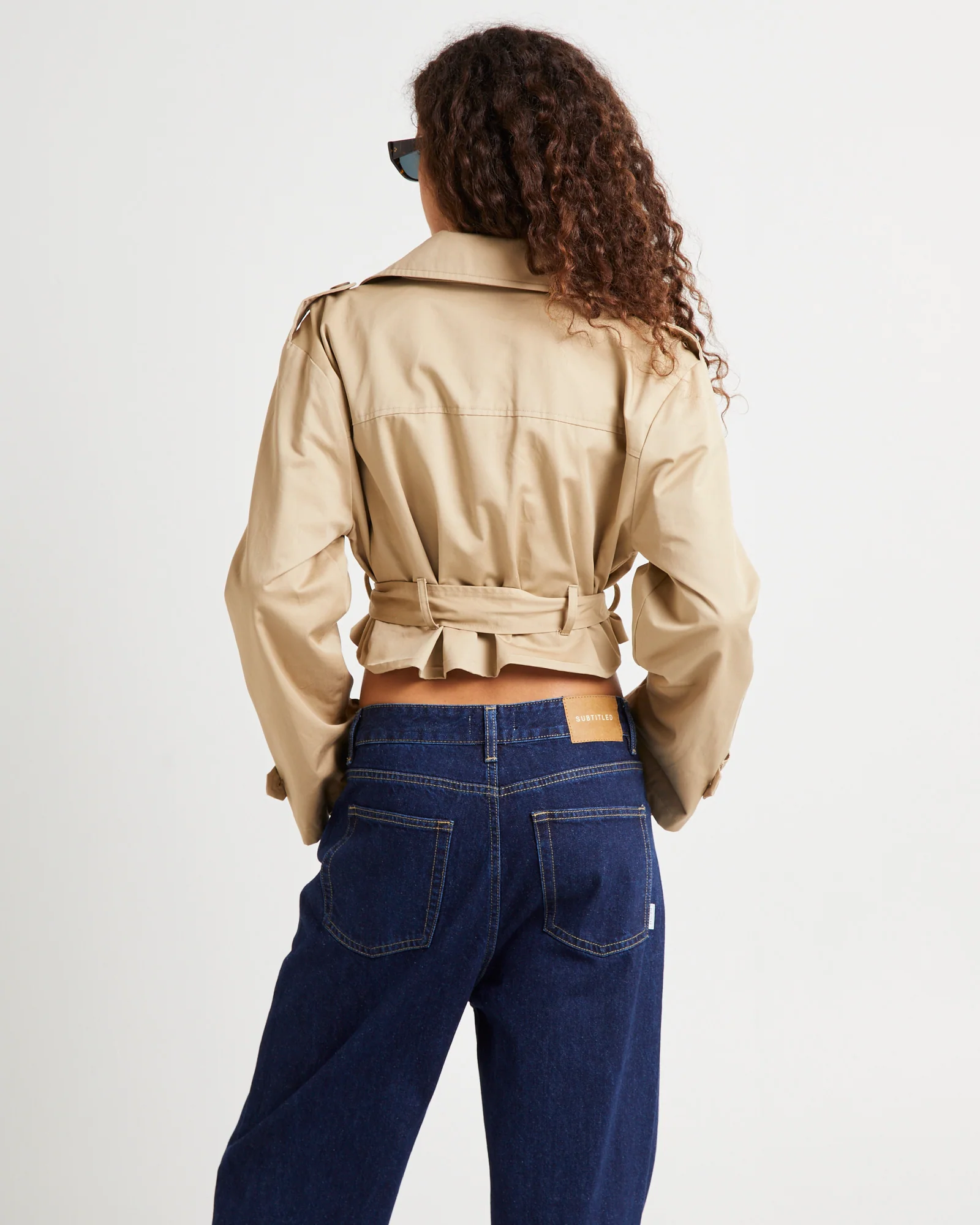 Morgan Boxy Cropped Trench Coat - Image 2