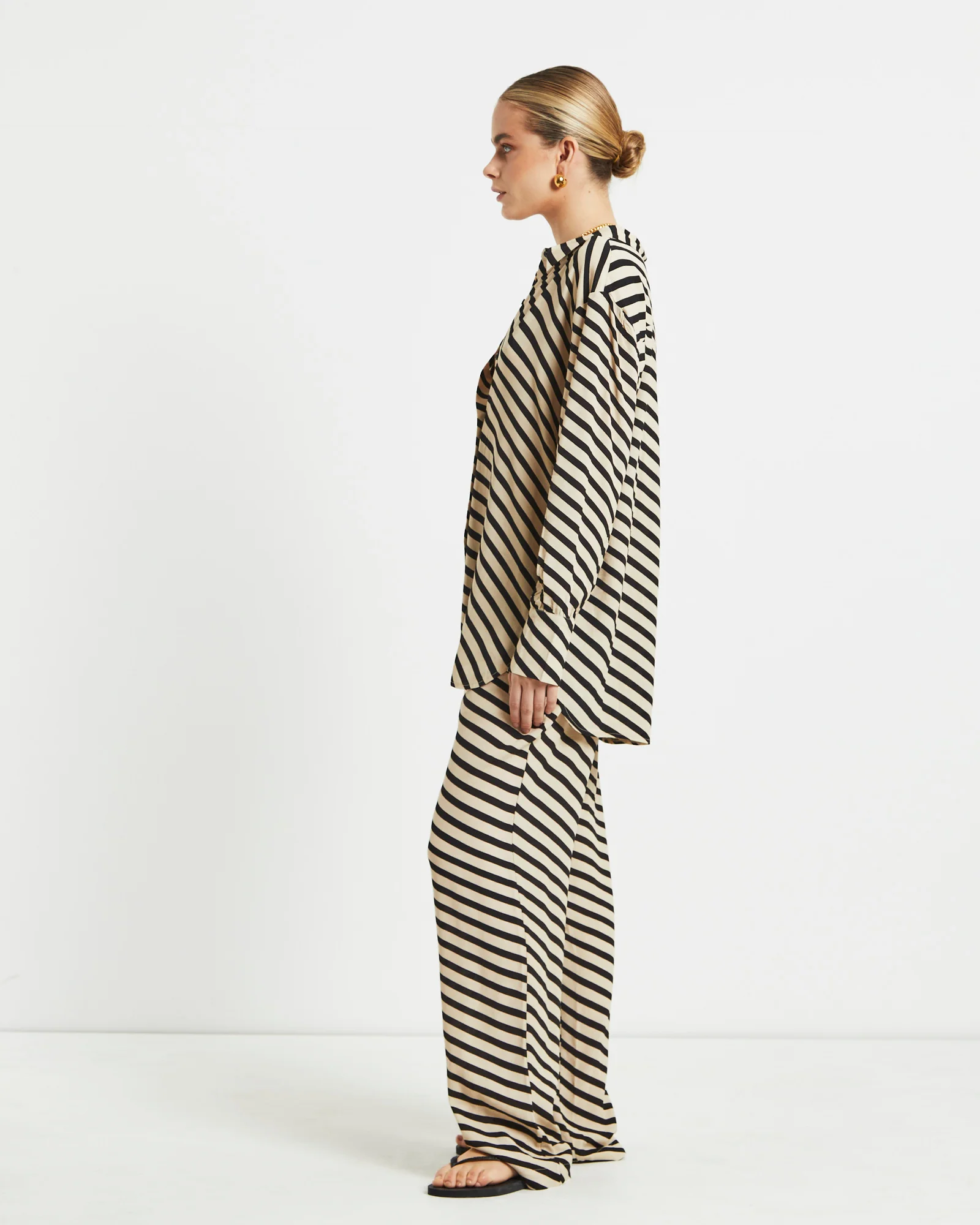 Morgan Printed Crepe Long Sleeve Shirt in Assorted - Image 4