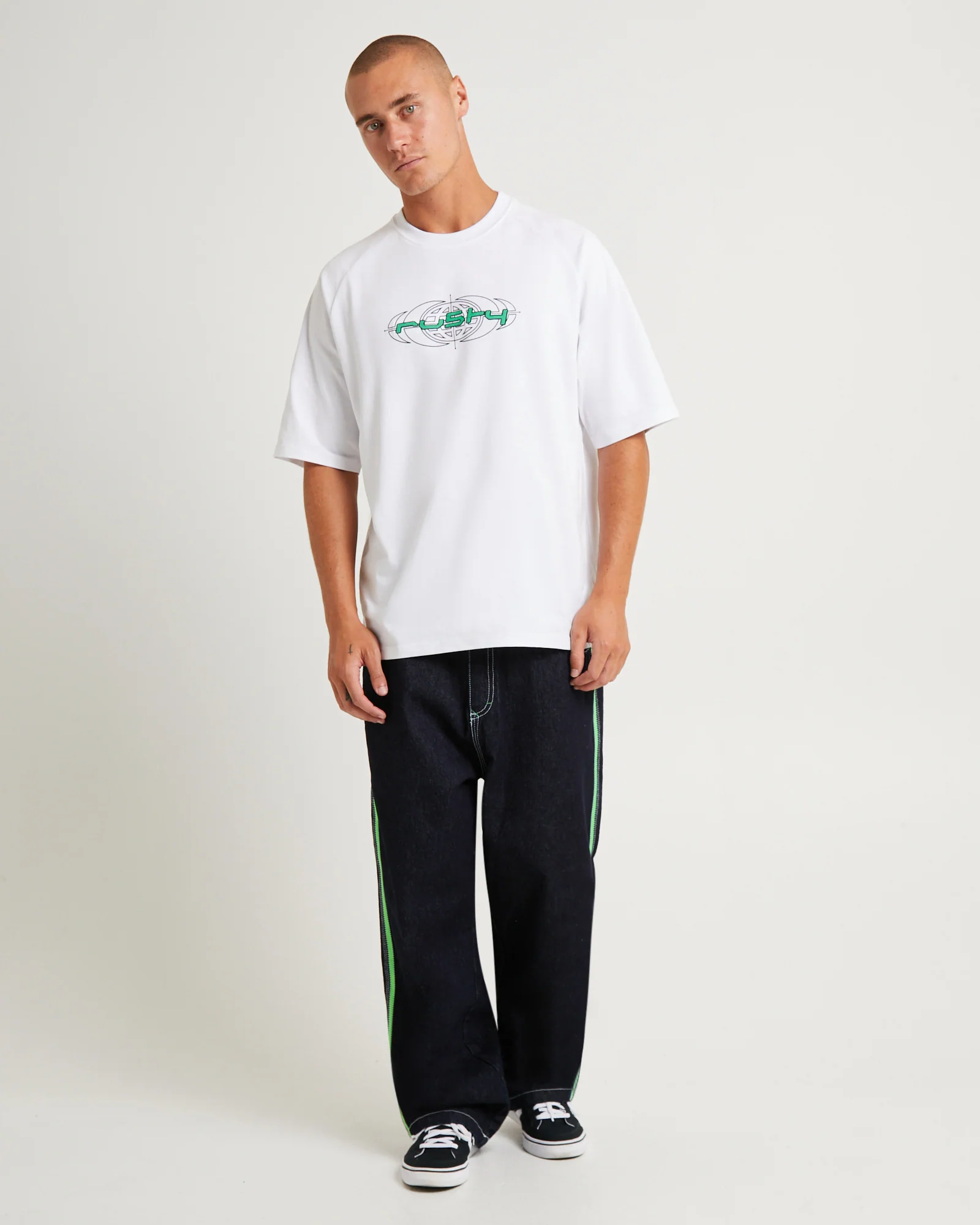 Morpheus Short Sleeve Raglan T-Shirt White - Image 4