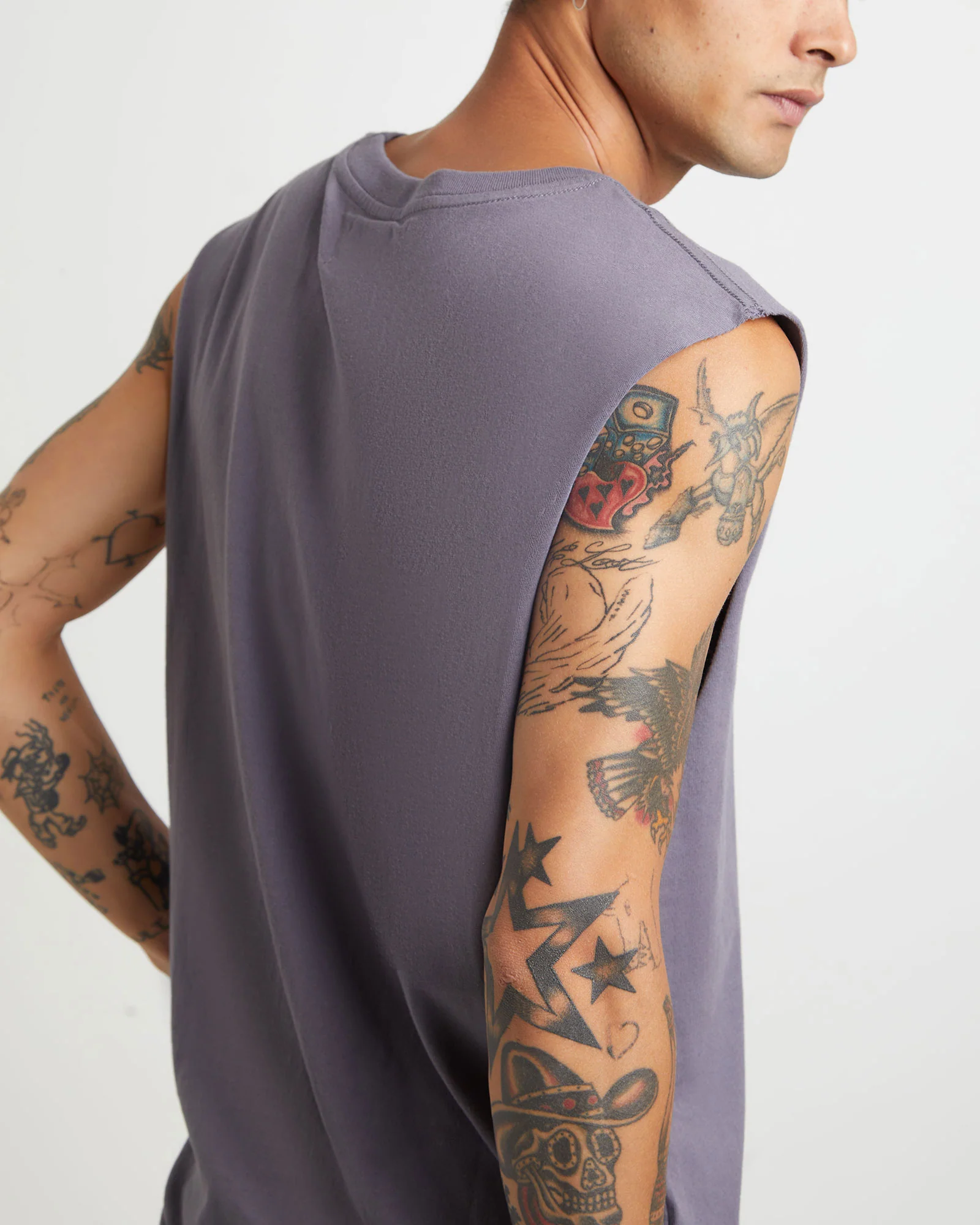 Muscle Tank in Pewter Grey - Image 5
