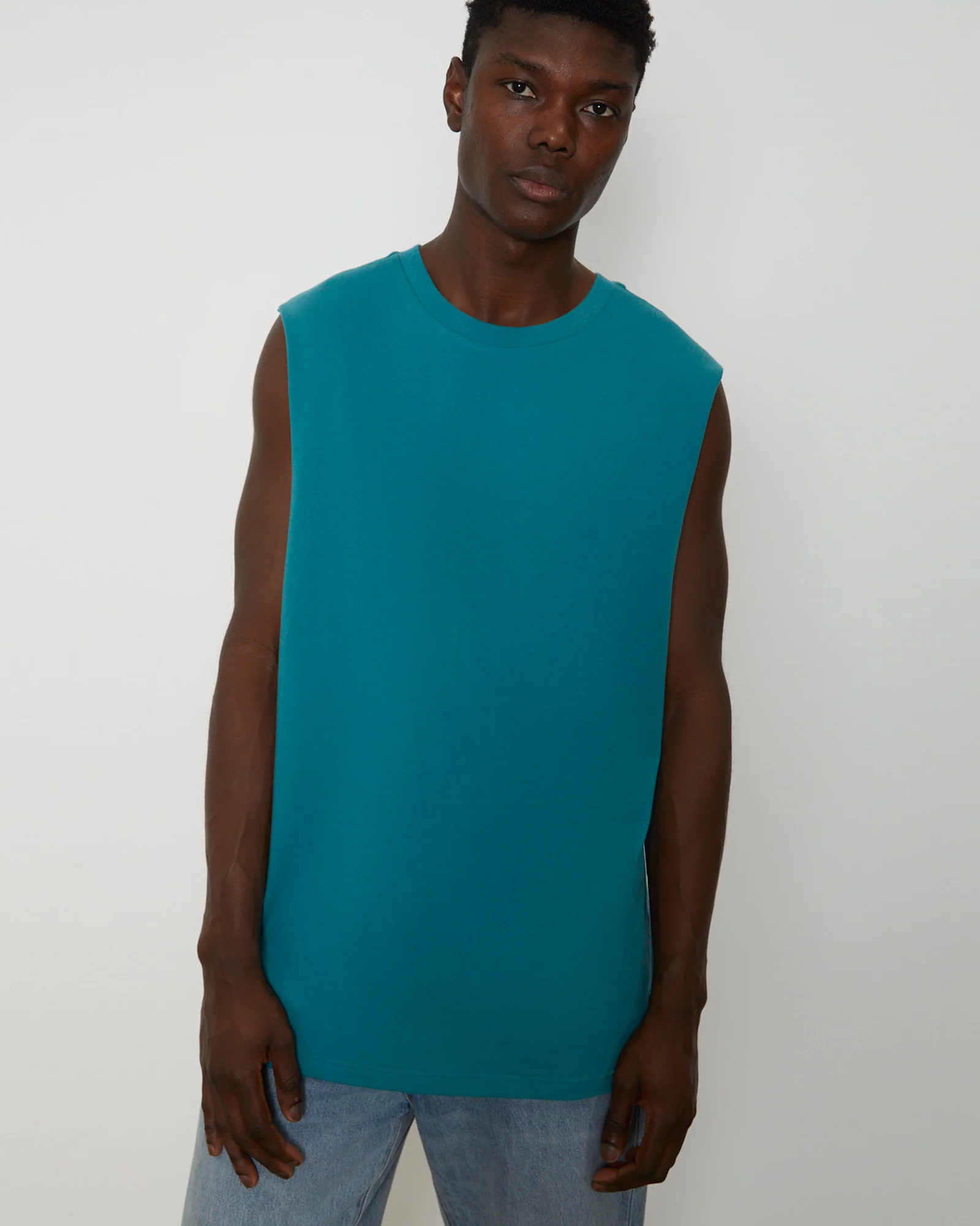 Muscle Tank Tee in Emerald - Image 6