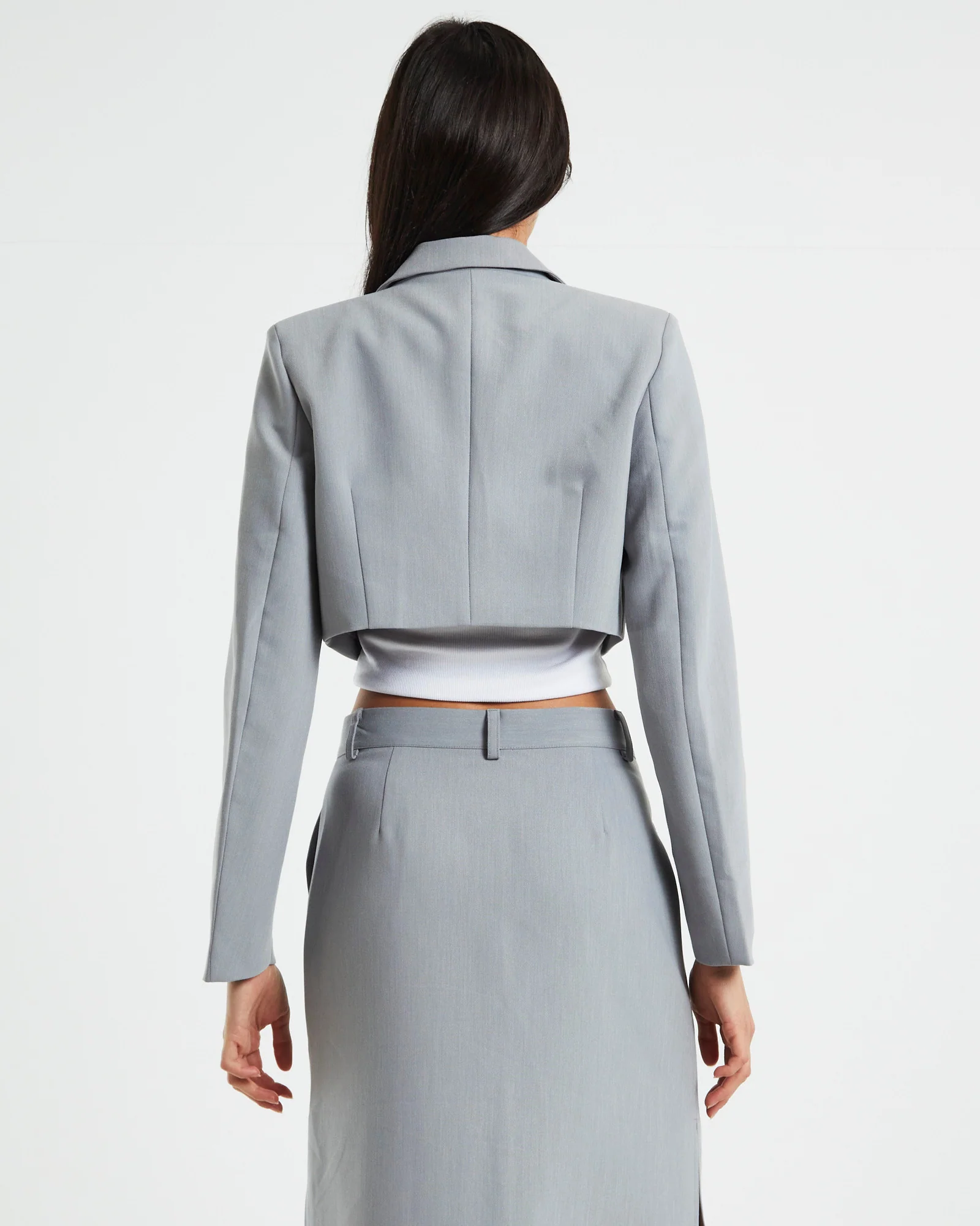 Myla Boyfriend Blazer in Dove Grey - Image 2