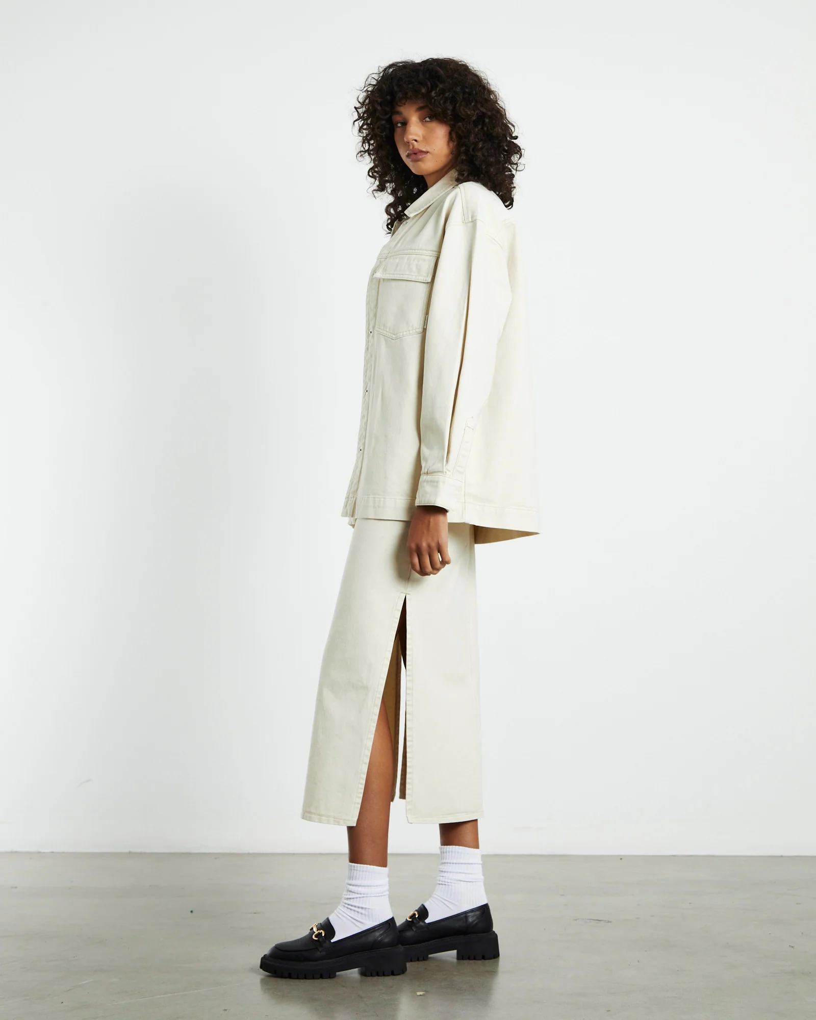Myles Shacket Sand White - Image 4