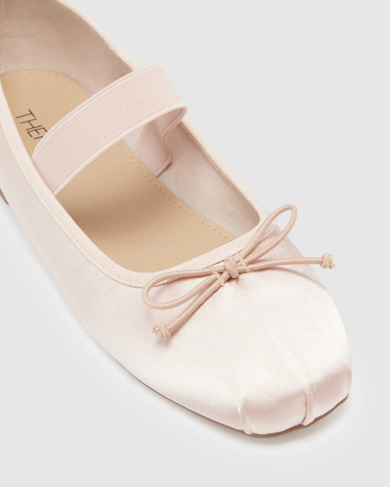 Mystic Ballet Flats in Blush Satin - Image 3