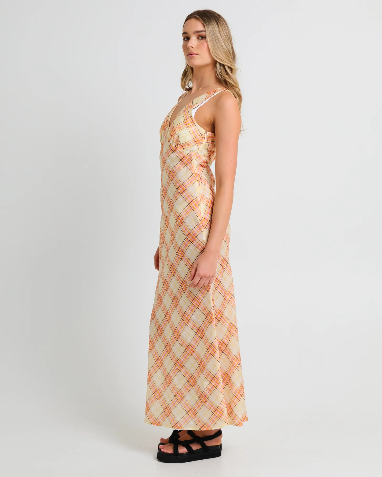 Nahla Check Slip Dress - Image 3