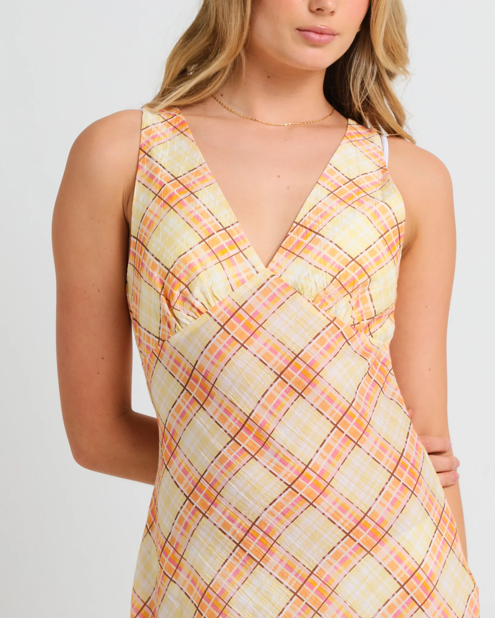 Nahla Check Slip Dress - Image 6