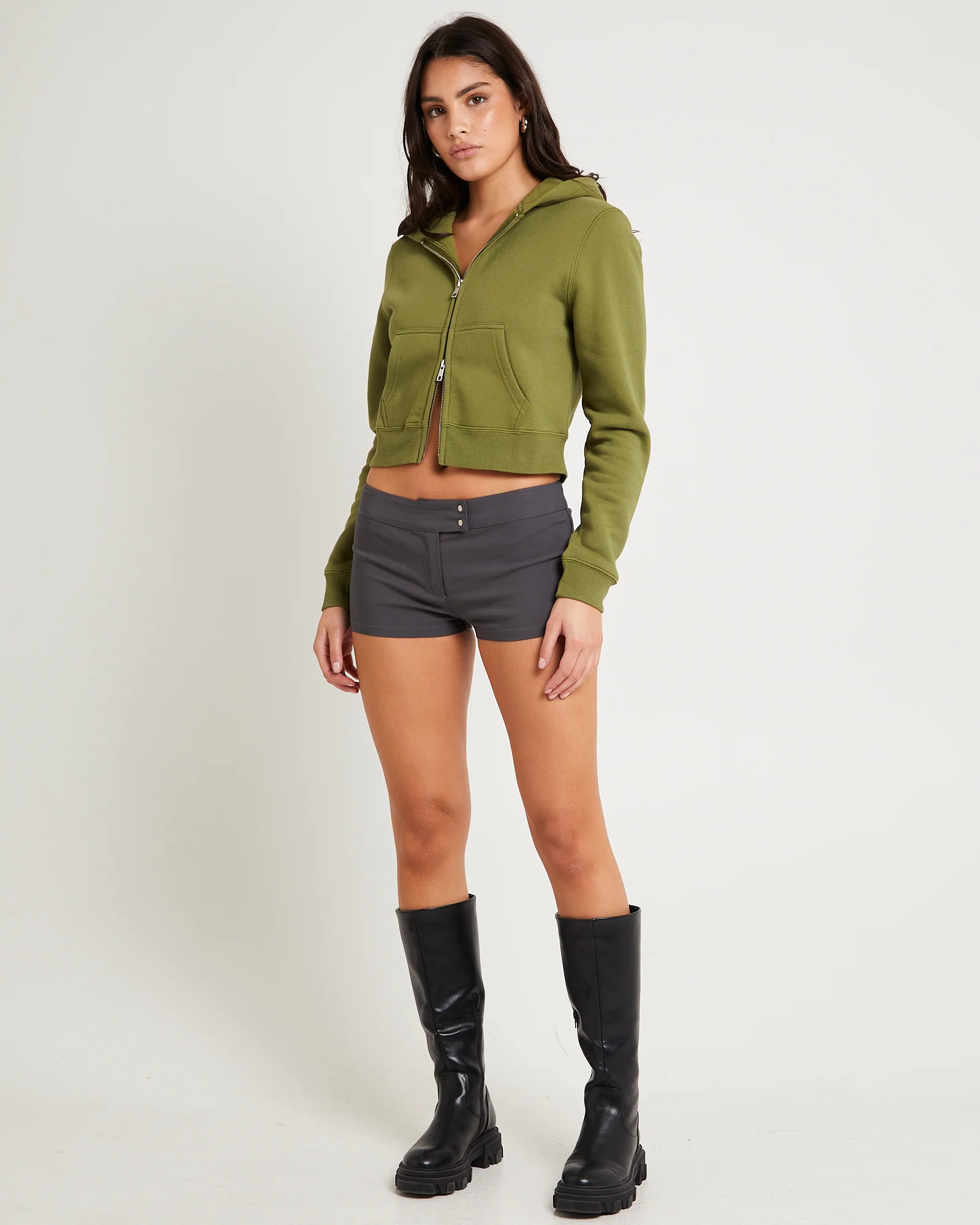Nalo Cropped Fleece Hoodie - Image 4