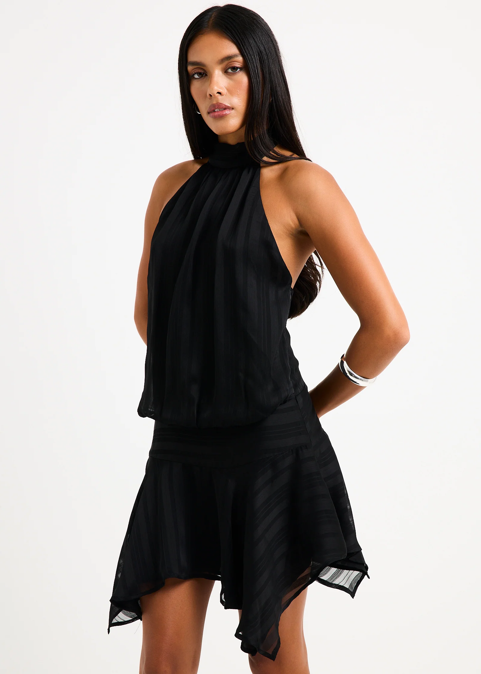 Naomi High Neck Mini Dress - Image 4