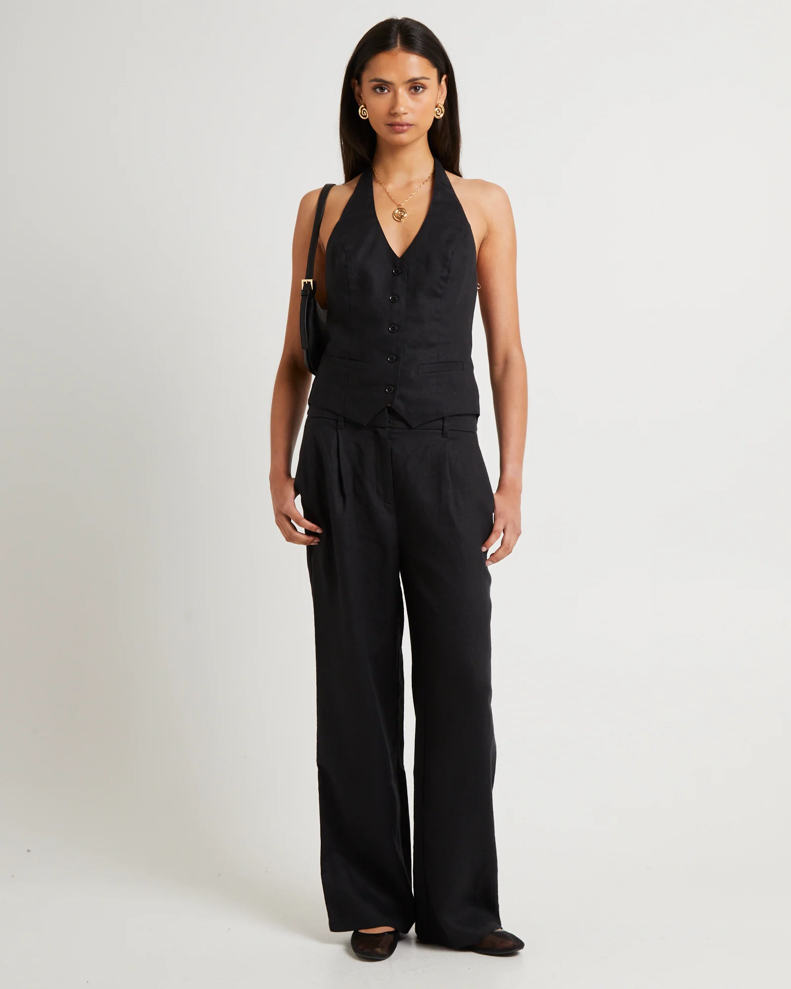 Naomi Linen Halter Vest - Image 6