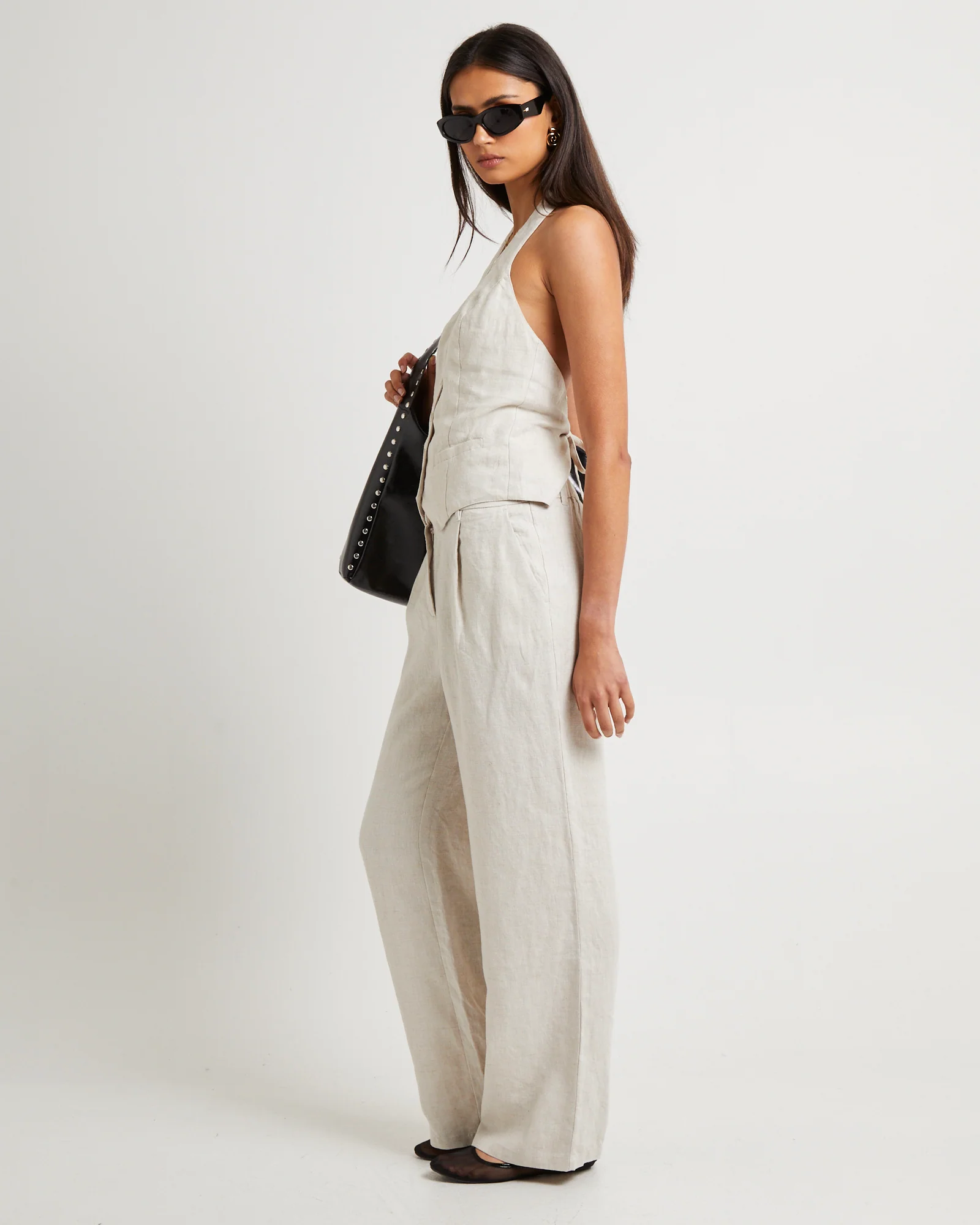 Naomi Linen Halter Vest - Image 4