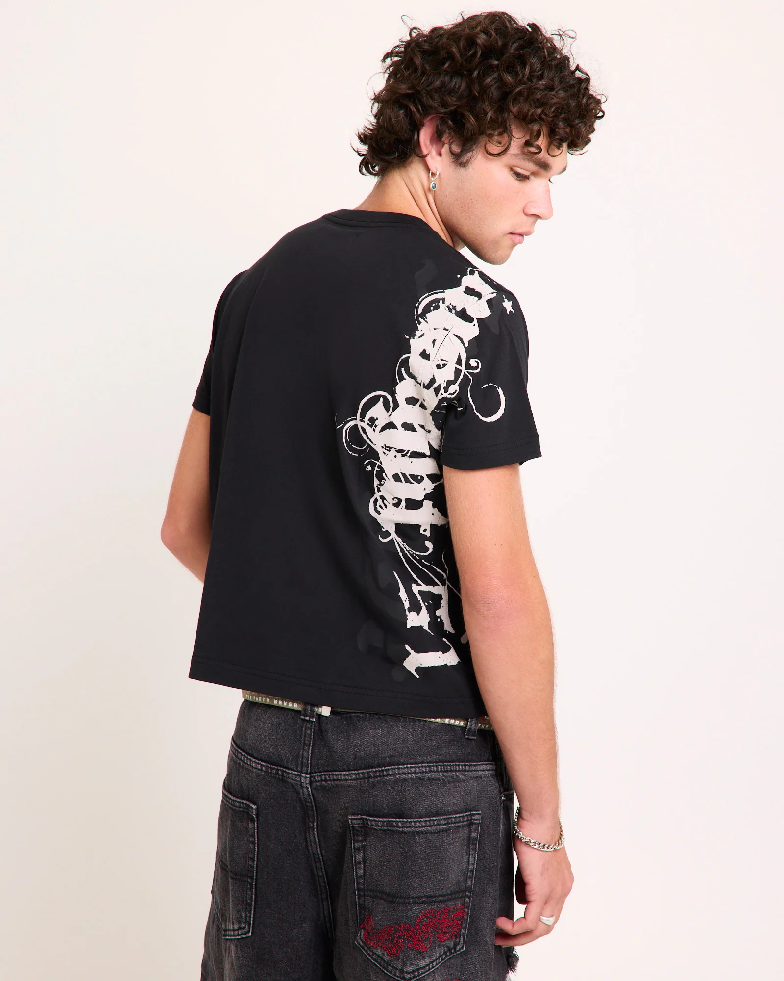 Narco Shrunken Cropped T-Shirt - Image 2