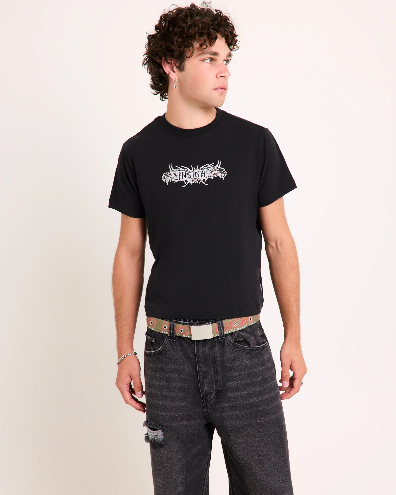 Narco Shrunken Cropped T-Shirt - Image 3