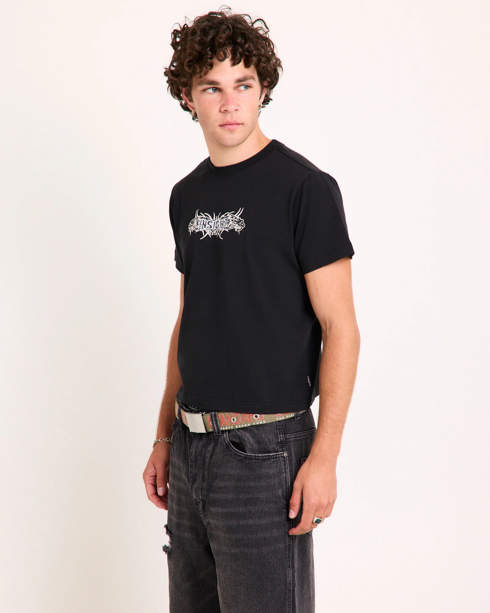 Narco Shrunken Cropped T-Shirt - Image 5