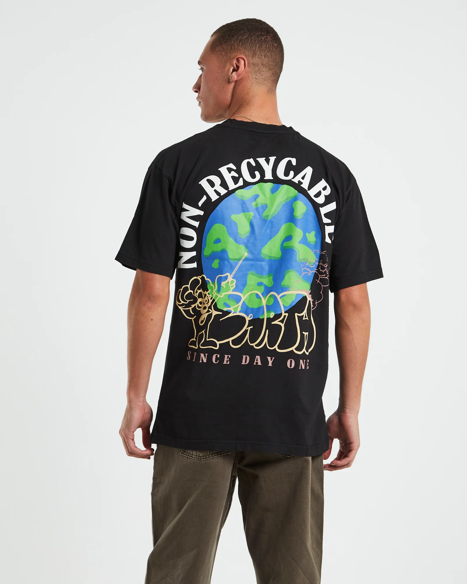 Nature Is Home Short Sleeve T-Shirt in Vintage Black - Image 2