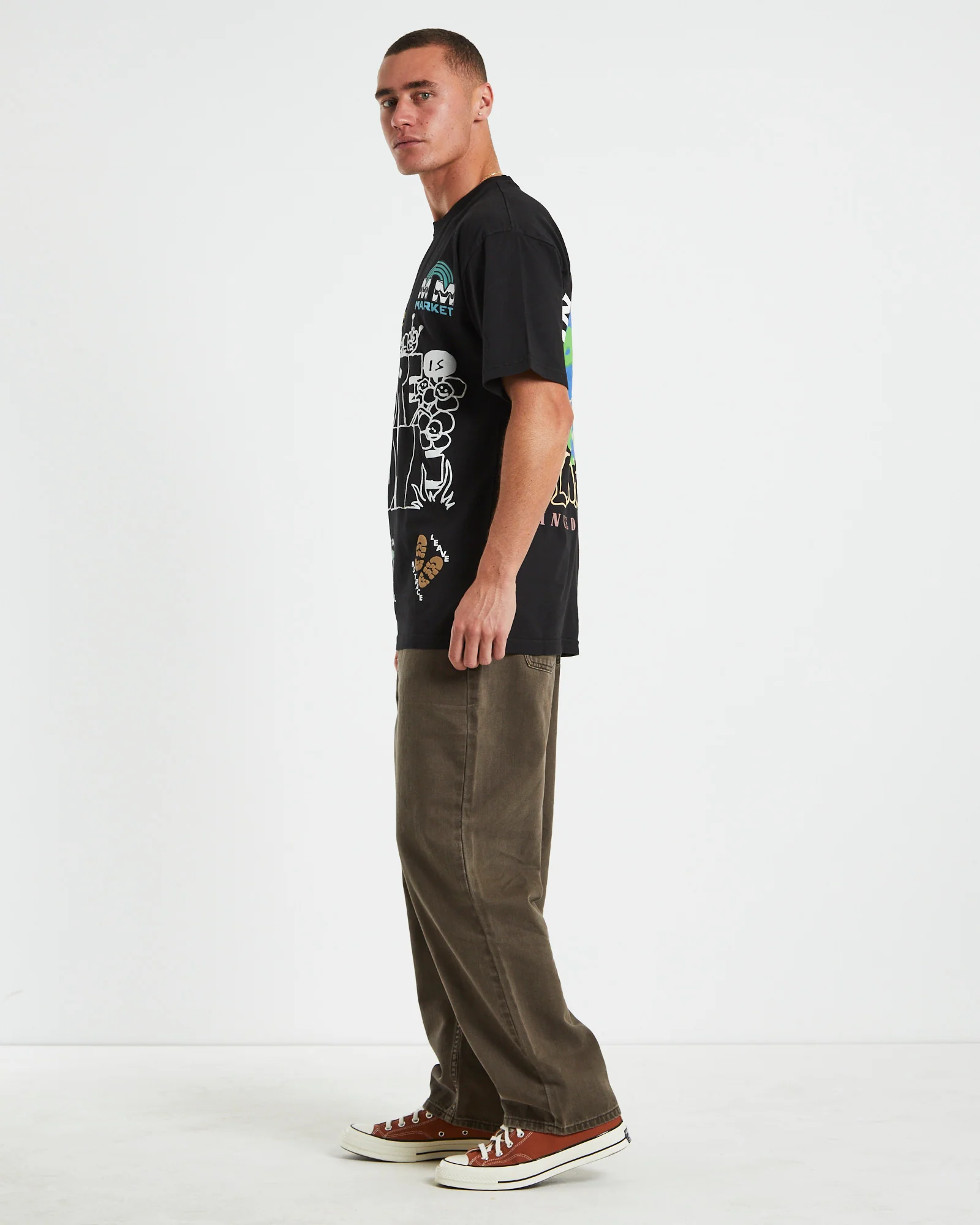 Nature Is Home Short Sleeve T-Shirt in Vintage Black - Image 4