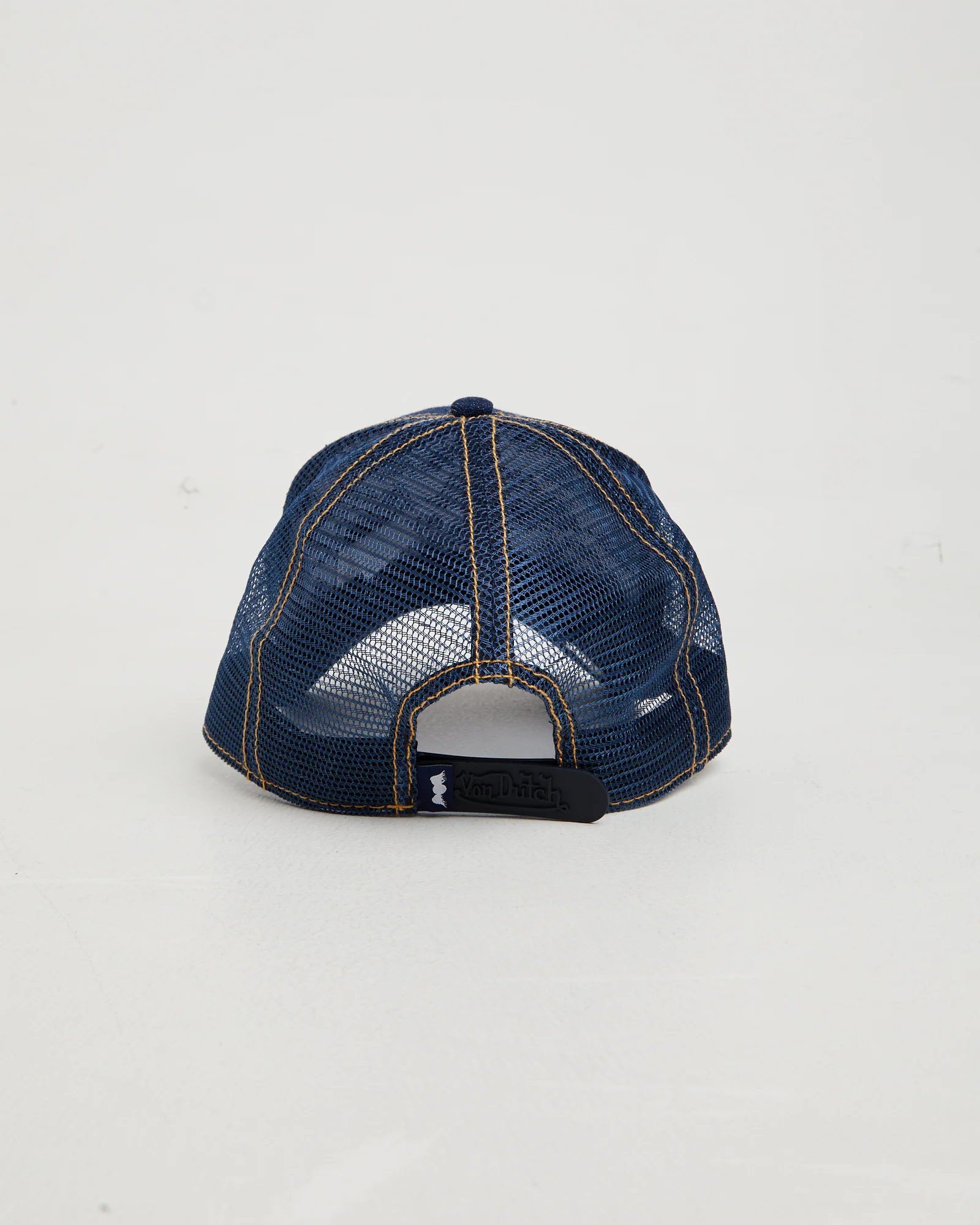 Navy Stone Denim Trucker Cap - Image 4