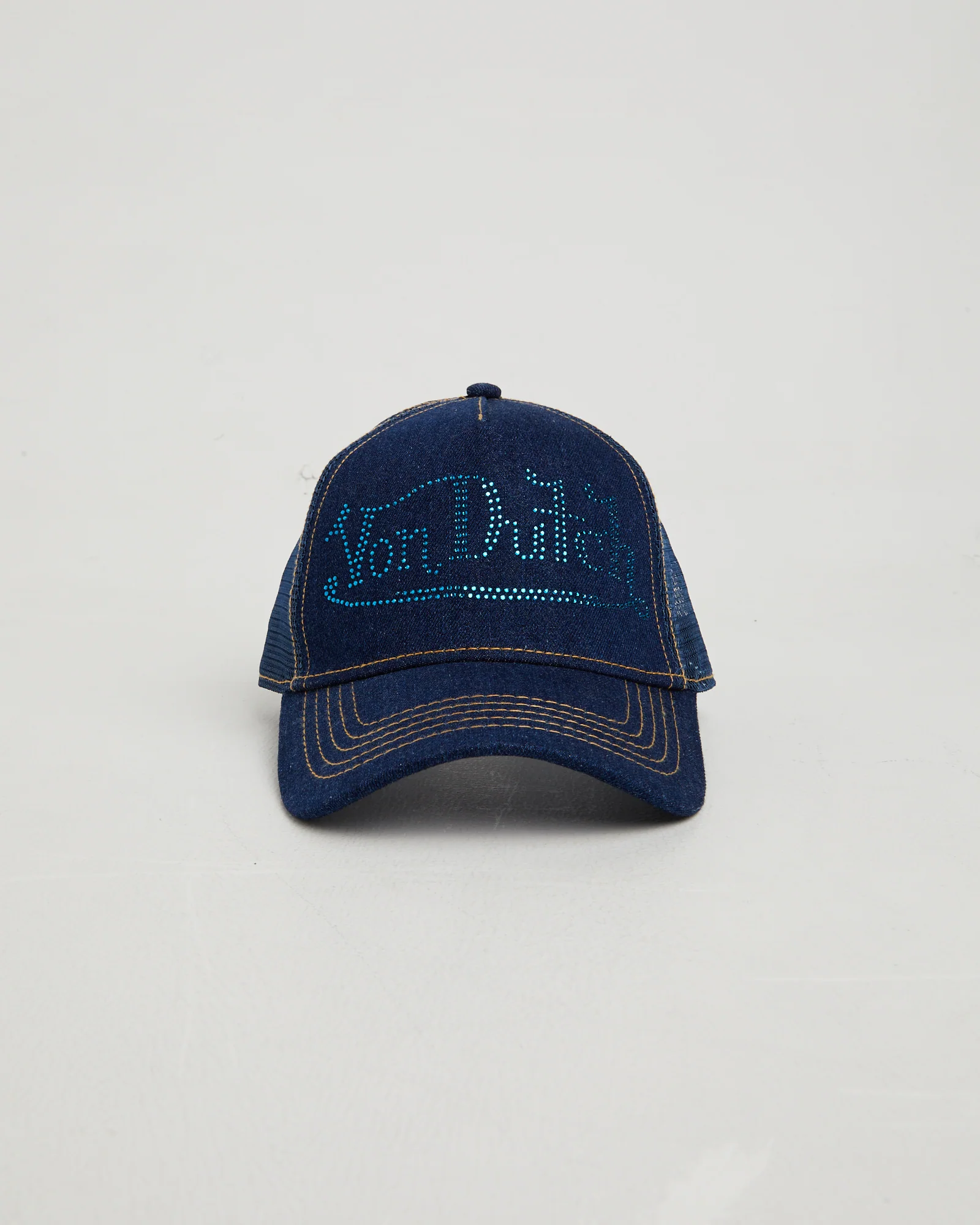 Navy Stone Denim Trucker Cap - Image 5