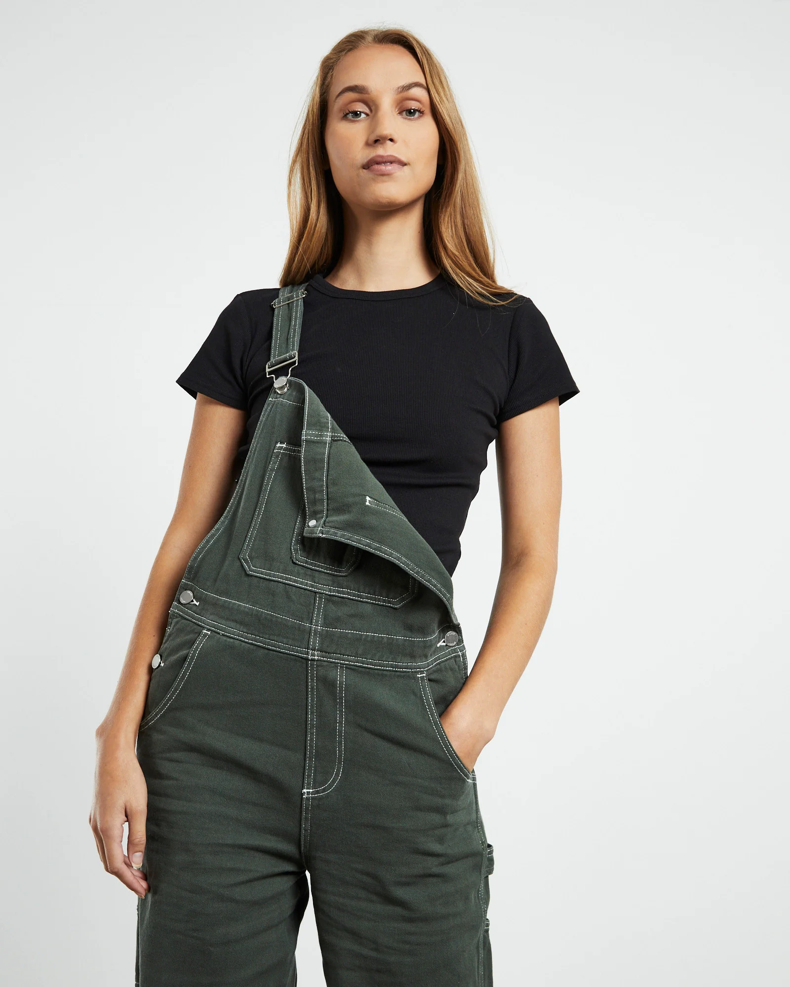 Nevada Denim Overalls Fern Green - Image 5
