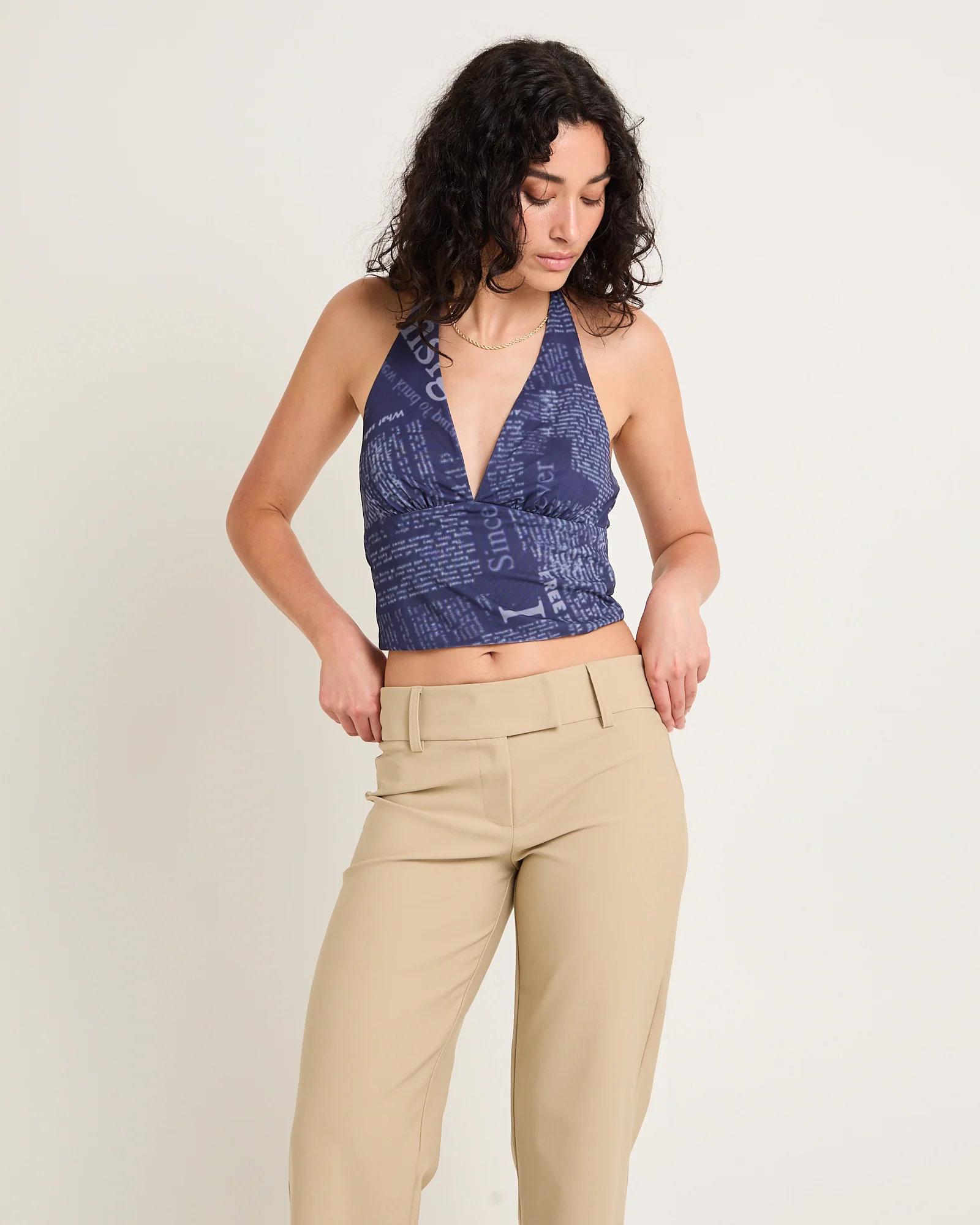 Newspaper Halter Top - Image 4