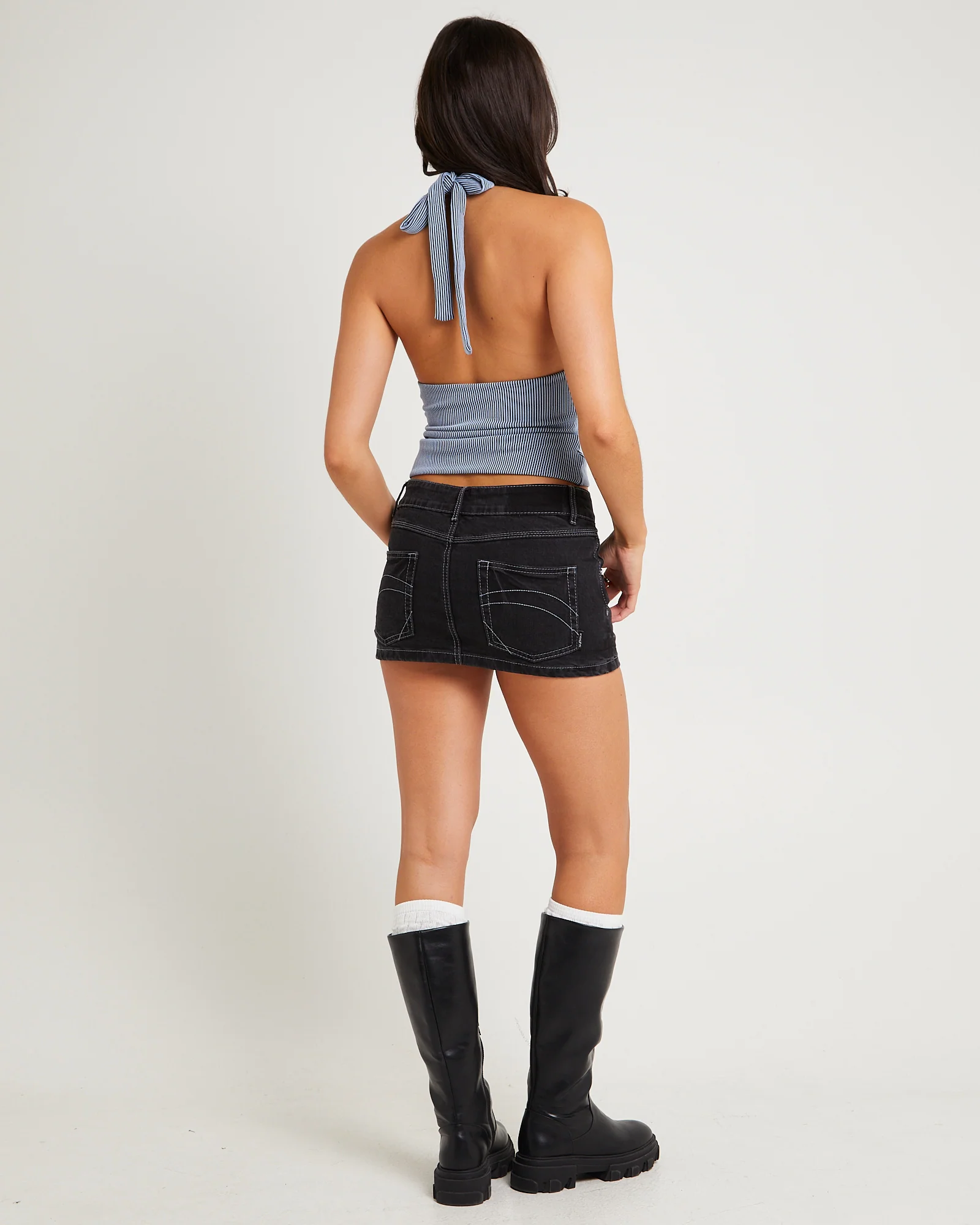 Niche Denim Mini Skirt - Image 4