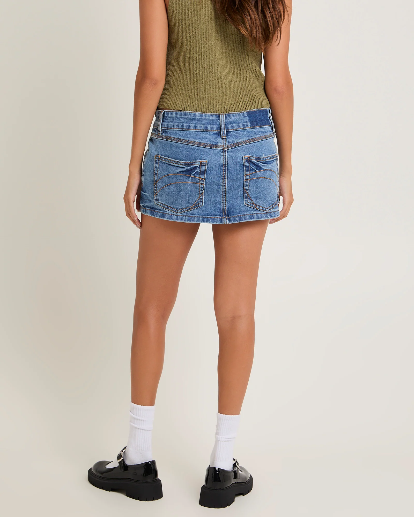 Niche Denim Mini Skirt - Image 2