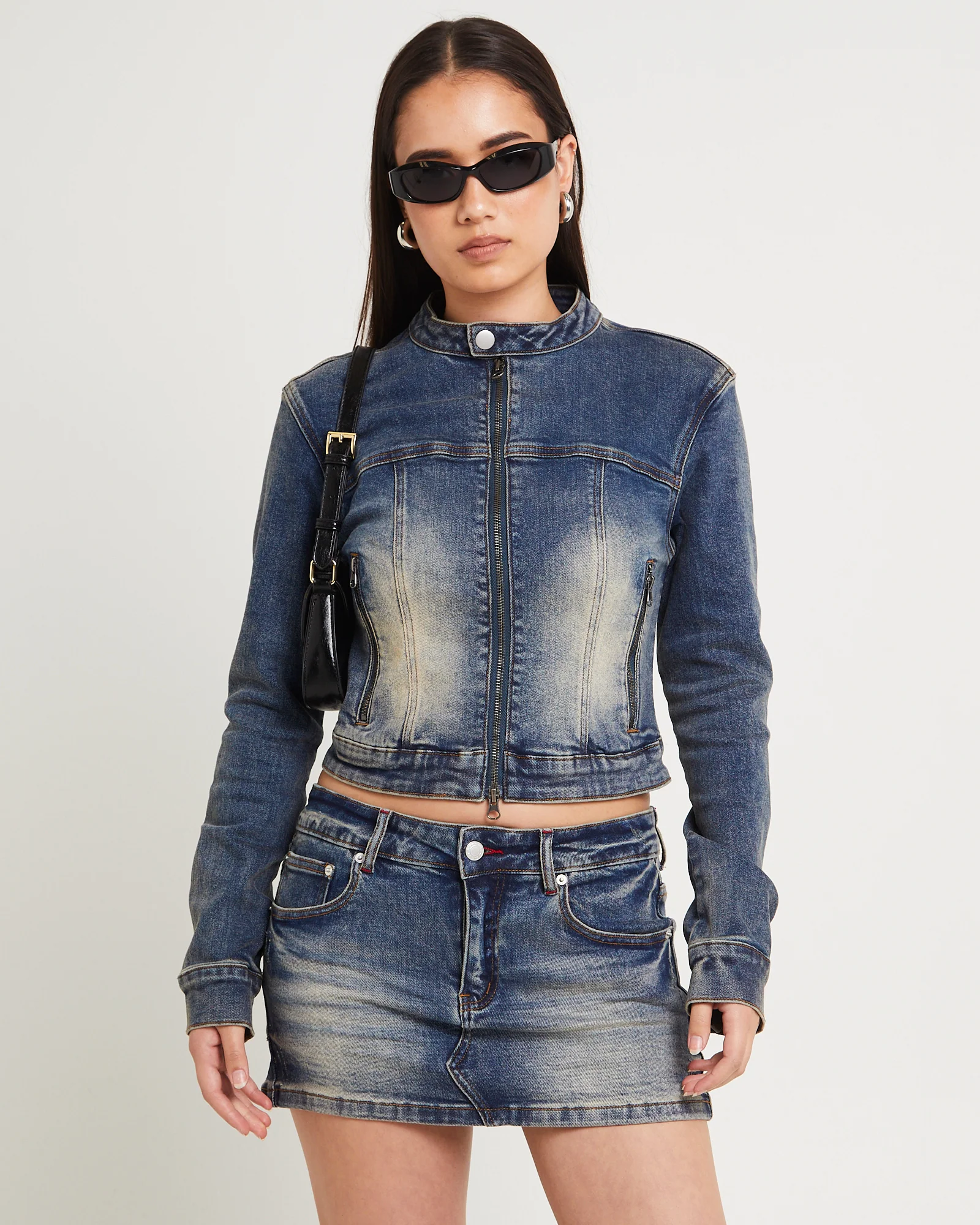Niche Denim Moto Jacket - Image 4