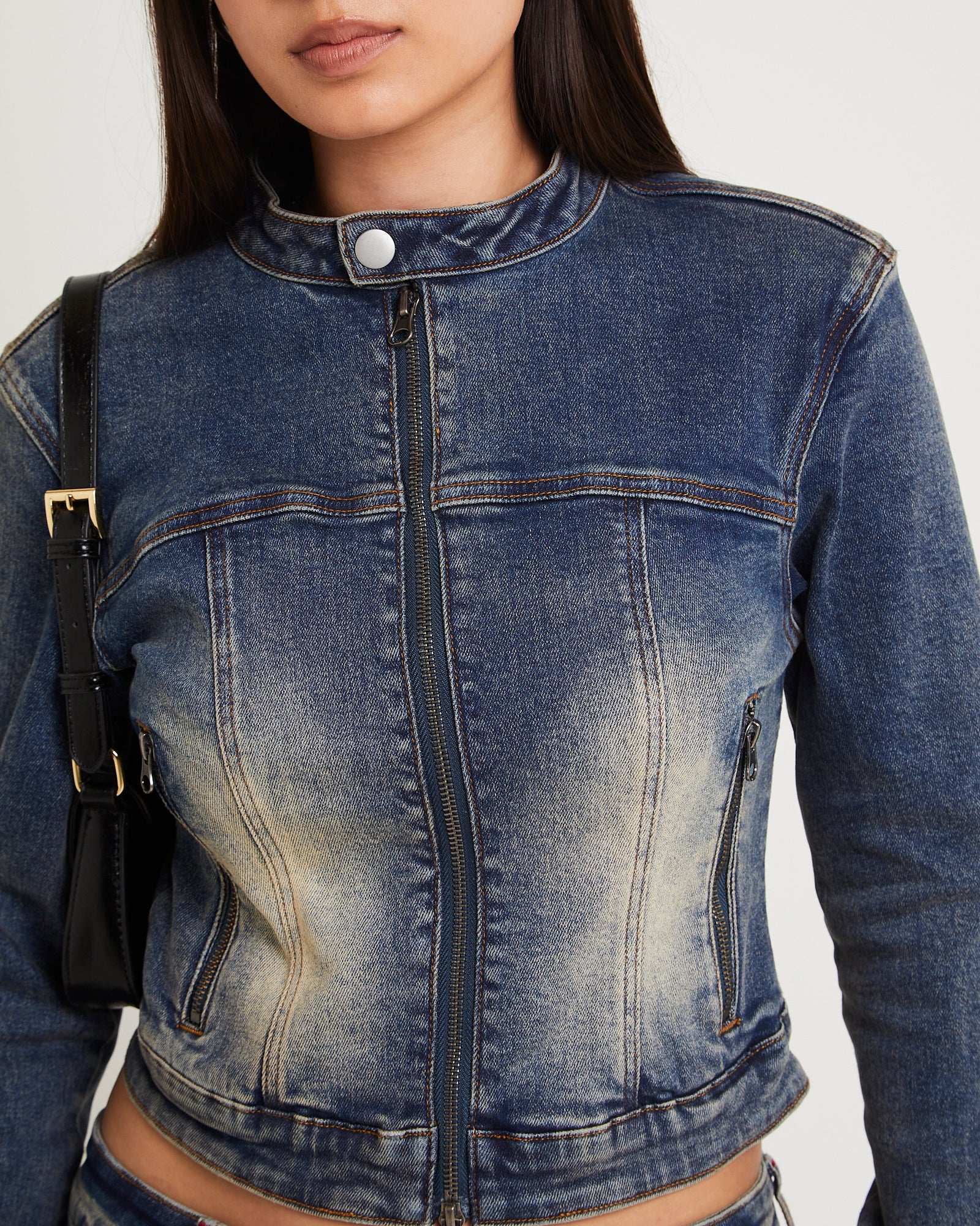 Niche Denim Moto Jacket - Image 6