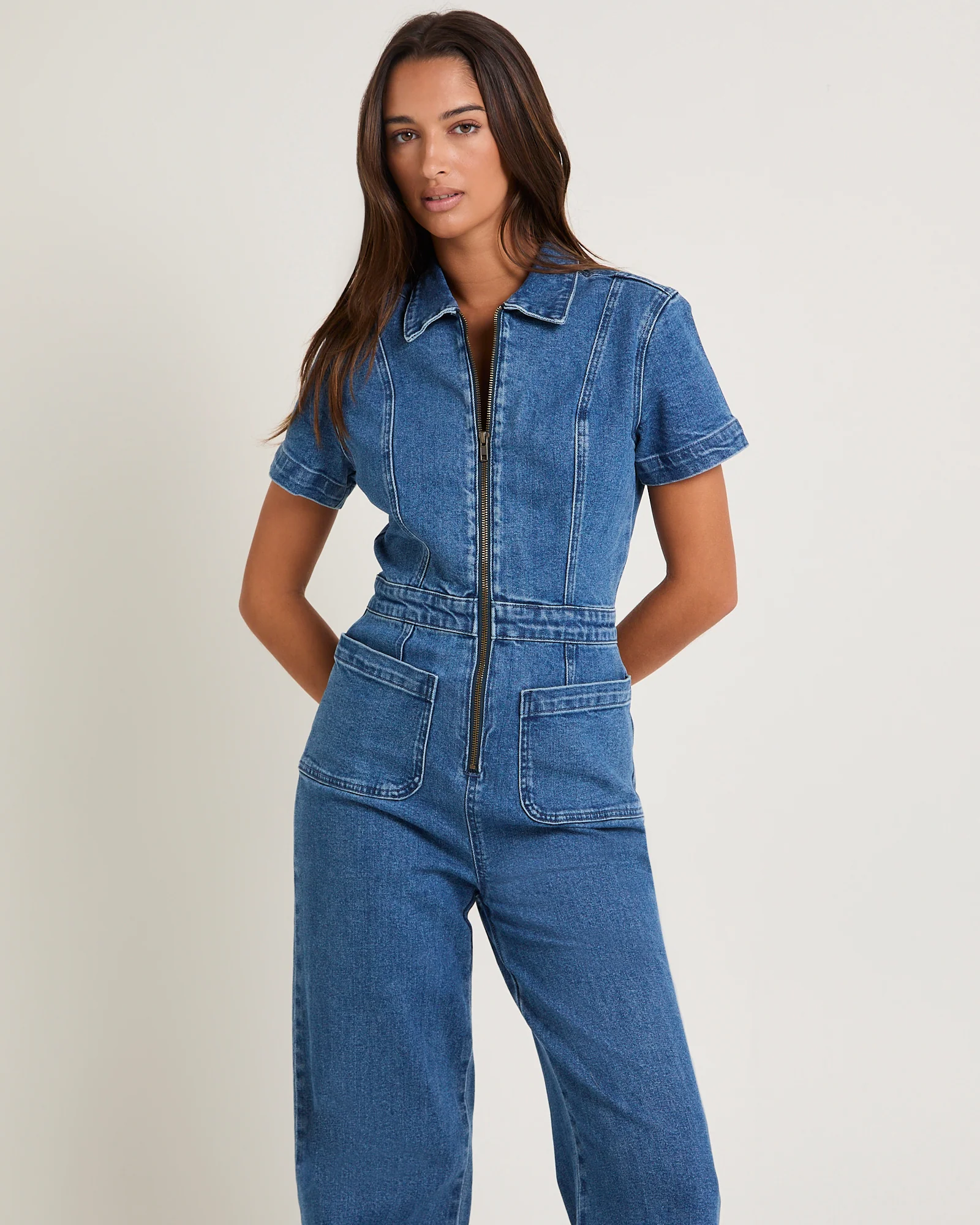 Nikki Denim Maxi Boiler Suit - Image 4