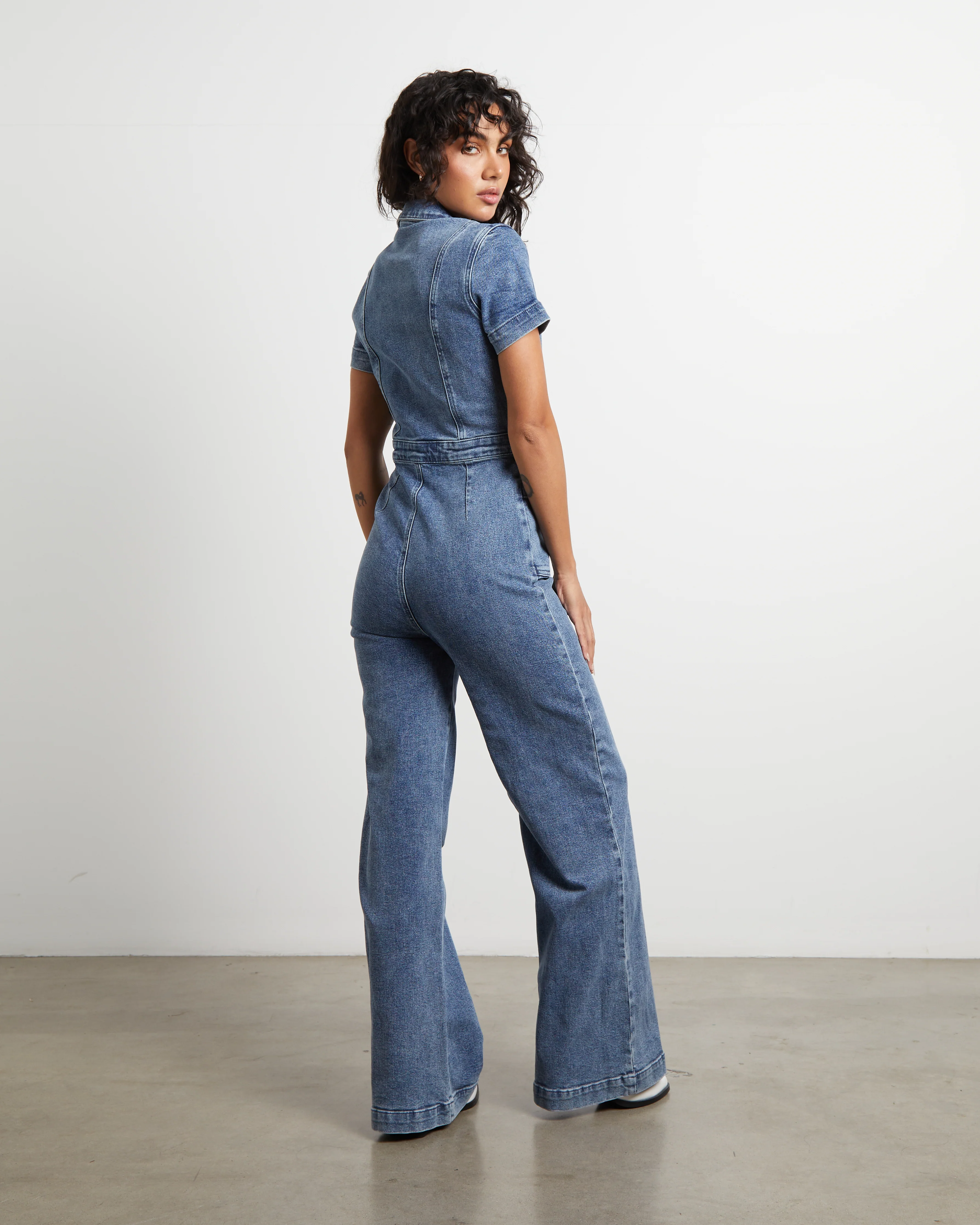 Nikki Denim Maxi Boiler Suit - Image 2