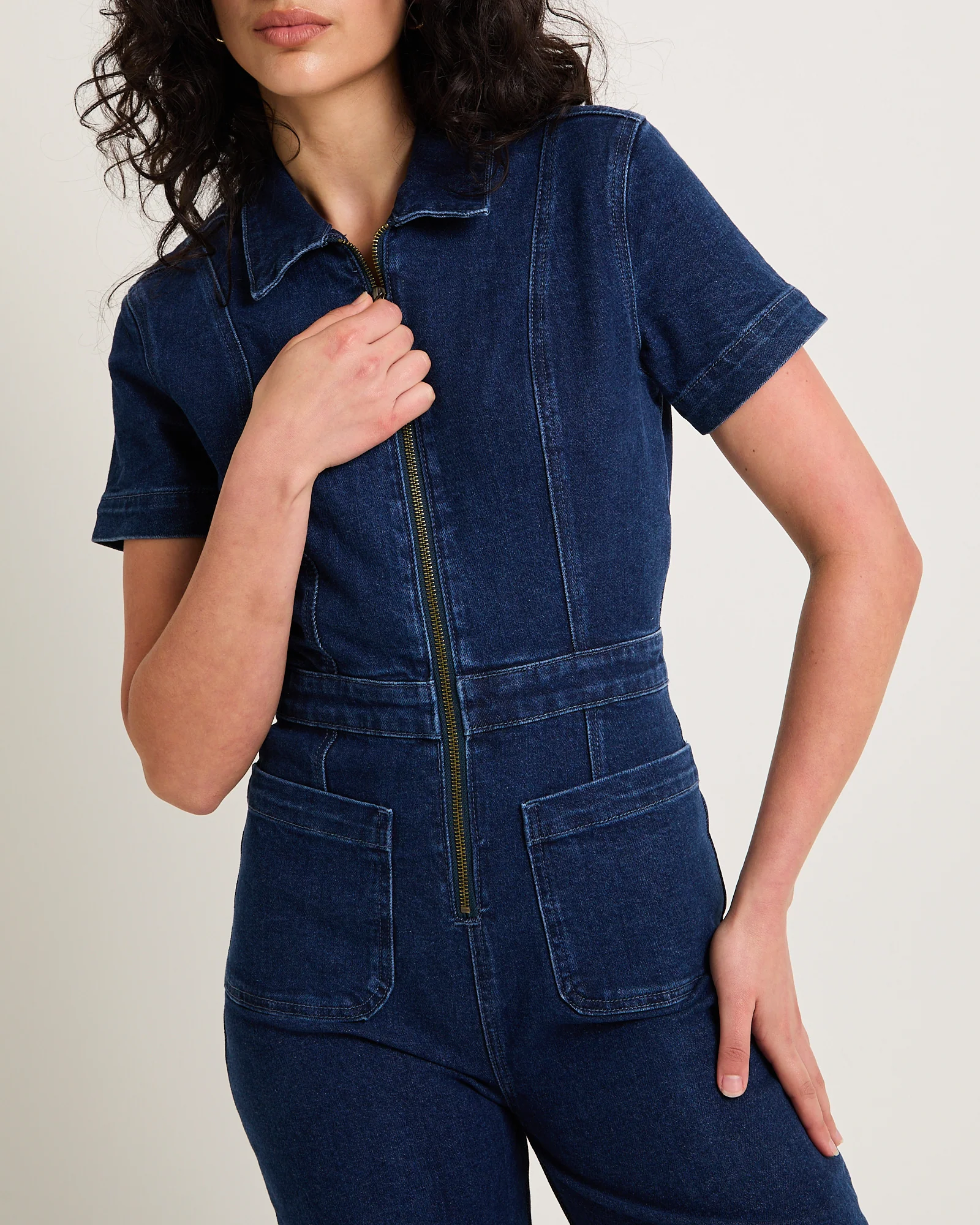 Nikki Denim Maxi Boiler Suit - Image 5