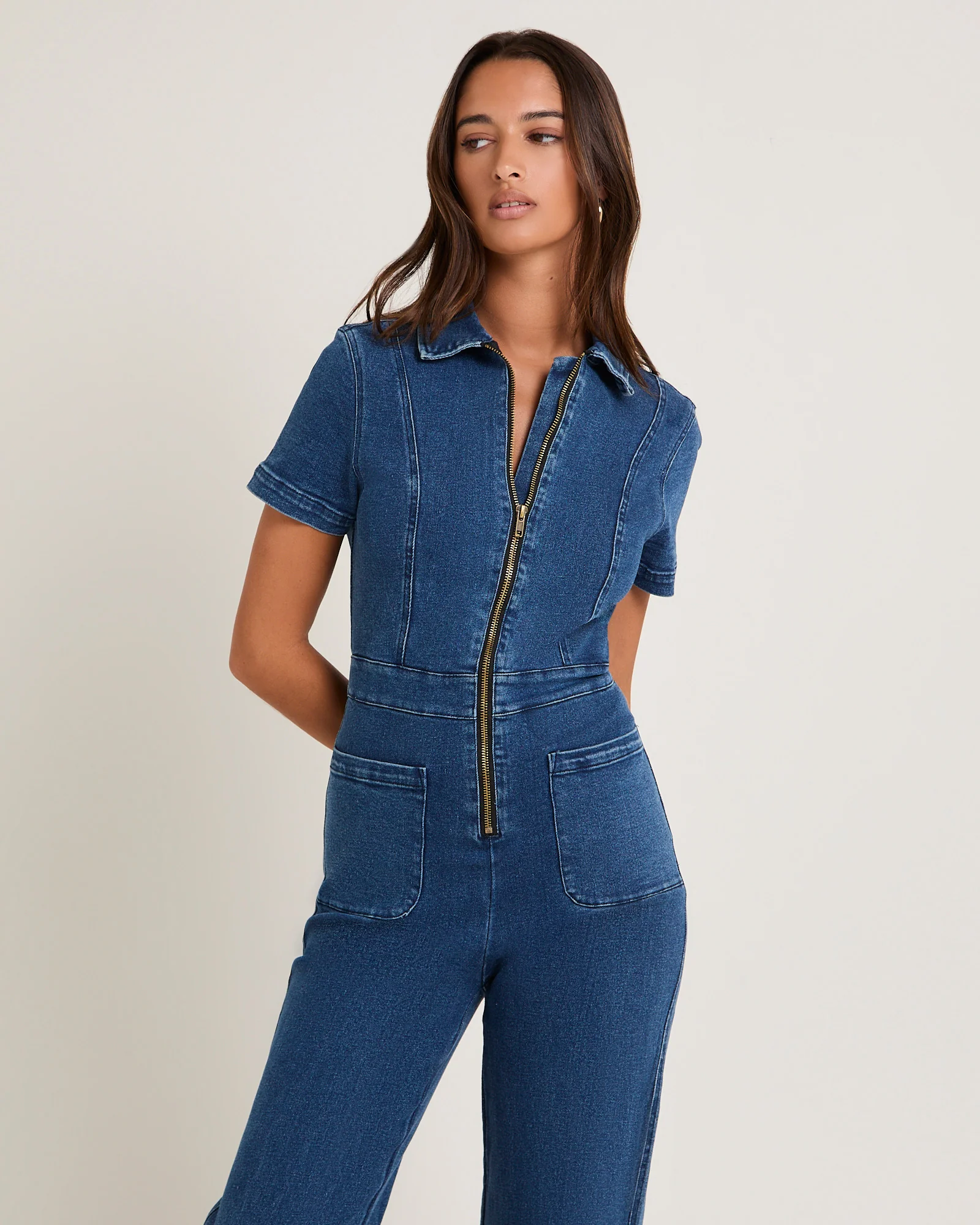 Nikki Denim Maxi Boiler Suit - Image 4